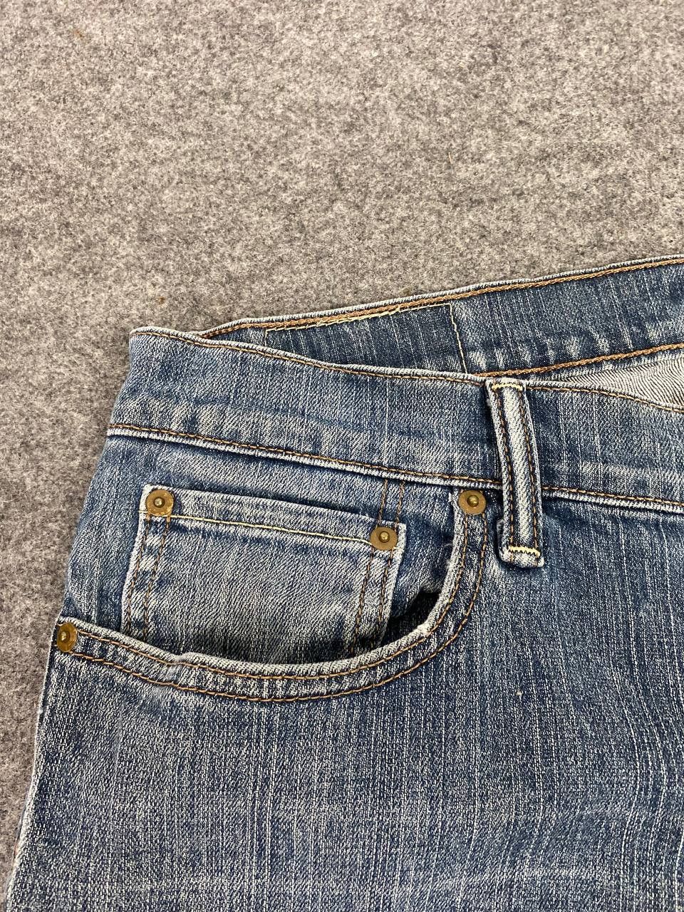 Levi's levis 514 distressed denim nice design Size US 35 - 10 Thumbnail