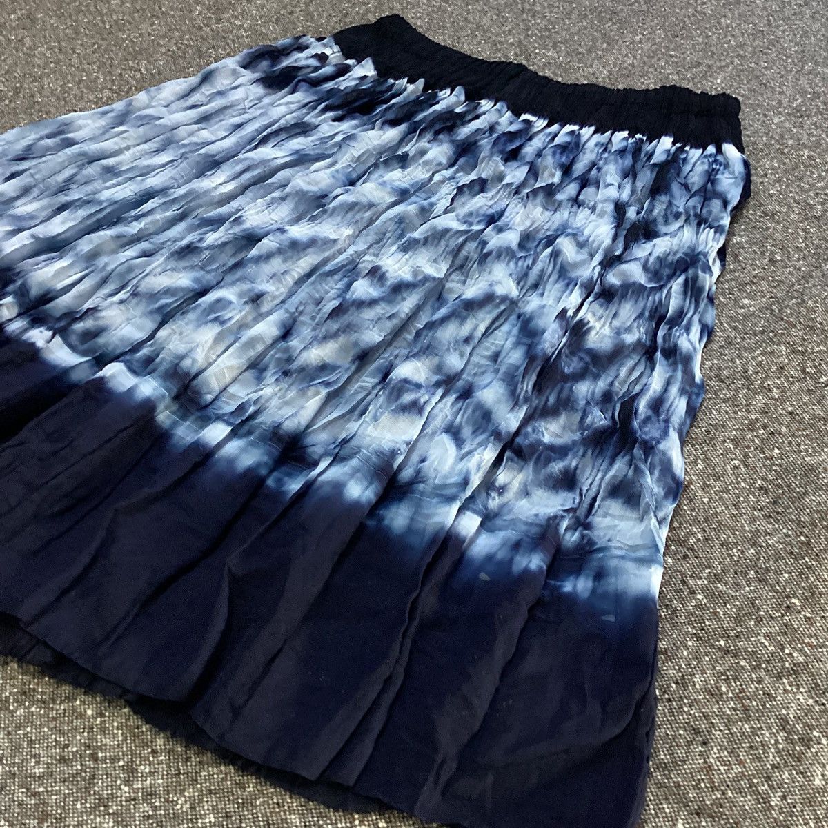 Issey Miyake × Pleats Please Issey Miyake ISSEY MIYAKE me Tie-dye Skirt Blue Navy Size 33" - 5 Thumbnail