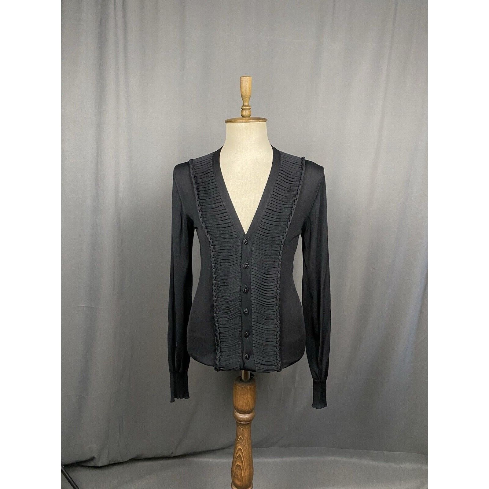 Burberry Prorsum RARE! Burberry Prorsum VTG Men's Black Cardigan Sweater Size Size US L / EU 52-54 / 3 - 3 Thumbnail