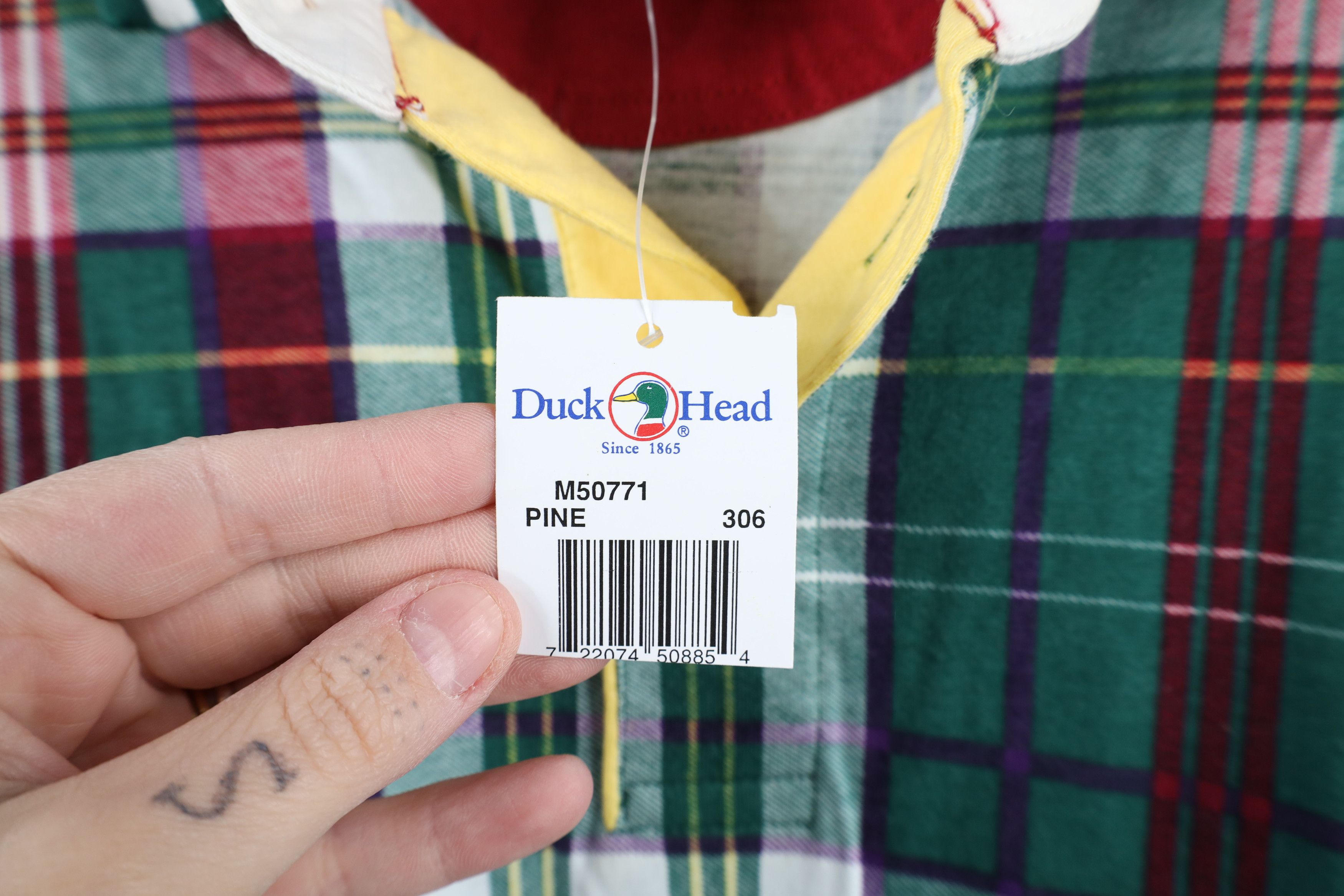 Vintage Deadstock Vintage 90s Duck Head Checkered Plaid Golf Polo Size US L / EU 52-54 / 3 - 5 Thumbnail