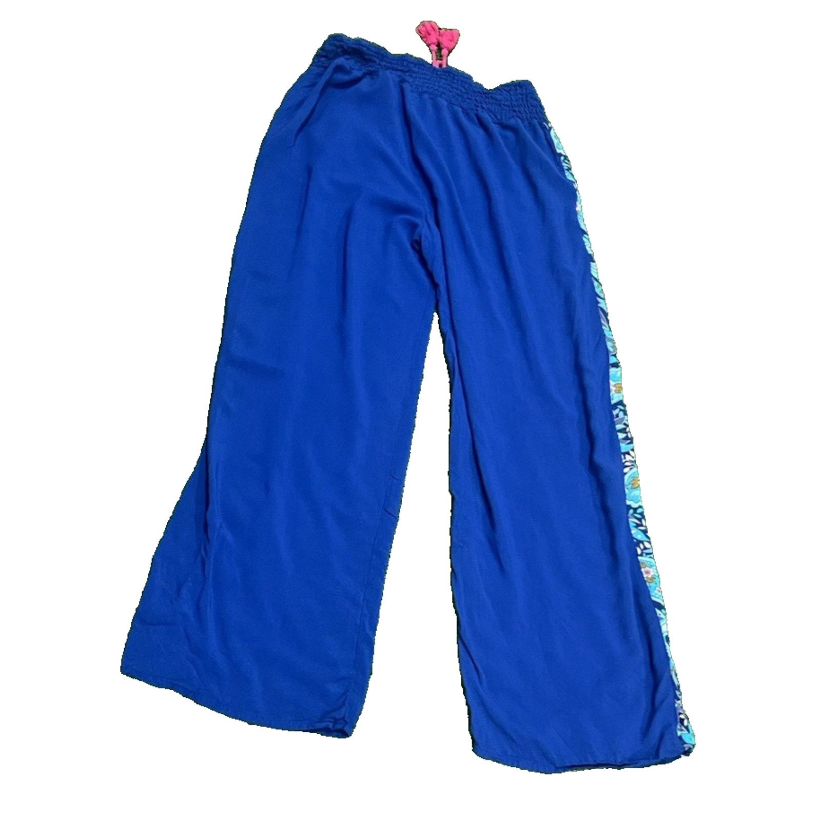 Vera Bradley Vera Bradley Smocked Waist Wide Leg Challis Pants XL Boho Size 30" / US 8 / IT 44 - 2 Thumbnail