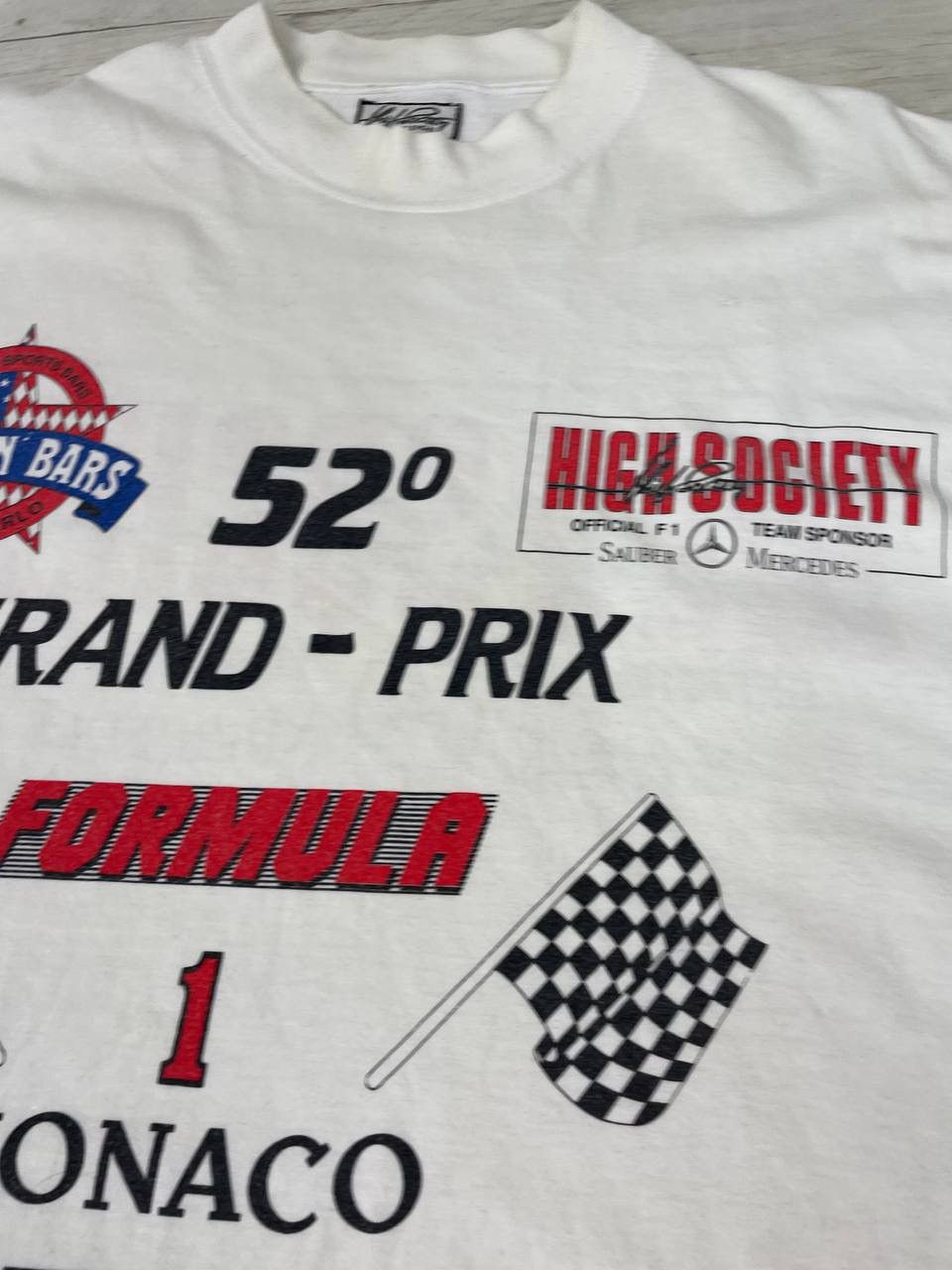 Formula 1 Vintage Monaco Grand Prix Mercedes Benz F1 T-Shirt 90s Size US L / EU 52-54 / 3 - 8 Thumbnail