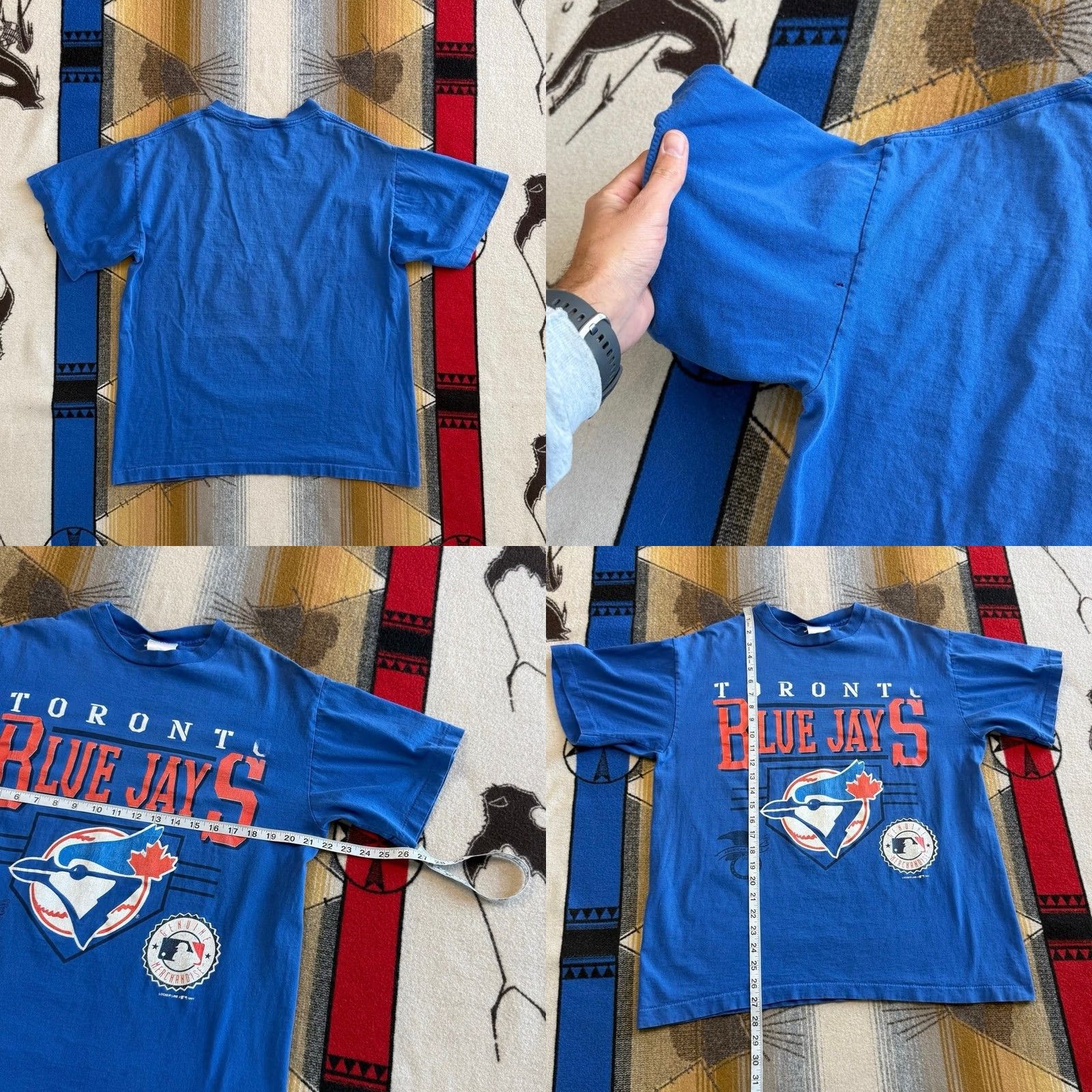 MLB VINTAGE 90s Toronto Blue Jays MLB Baseball T-Shirt Large Men Size US L / EU 52-54 / 3 - 8 Thumbnail