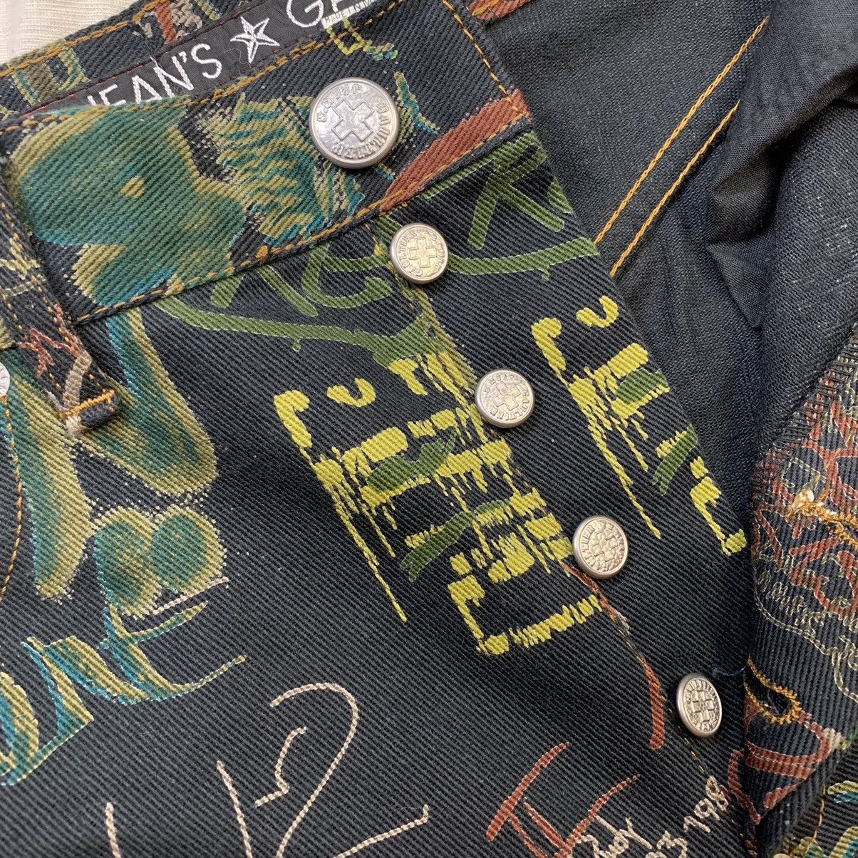 Jean Paul Gaultier Vtg archive jean paul gaultier ss 94 graffiti denim pants Size US 26 / EU 42 - 10 Thumbnail