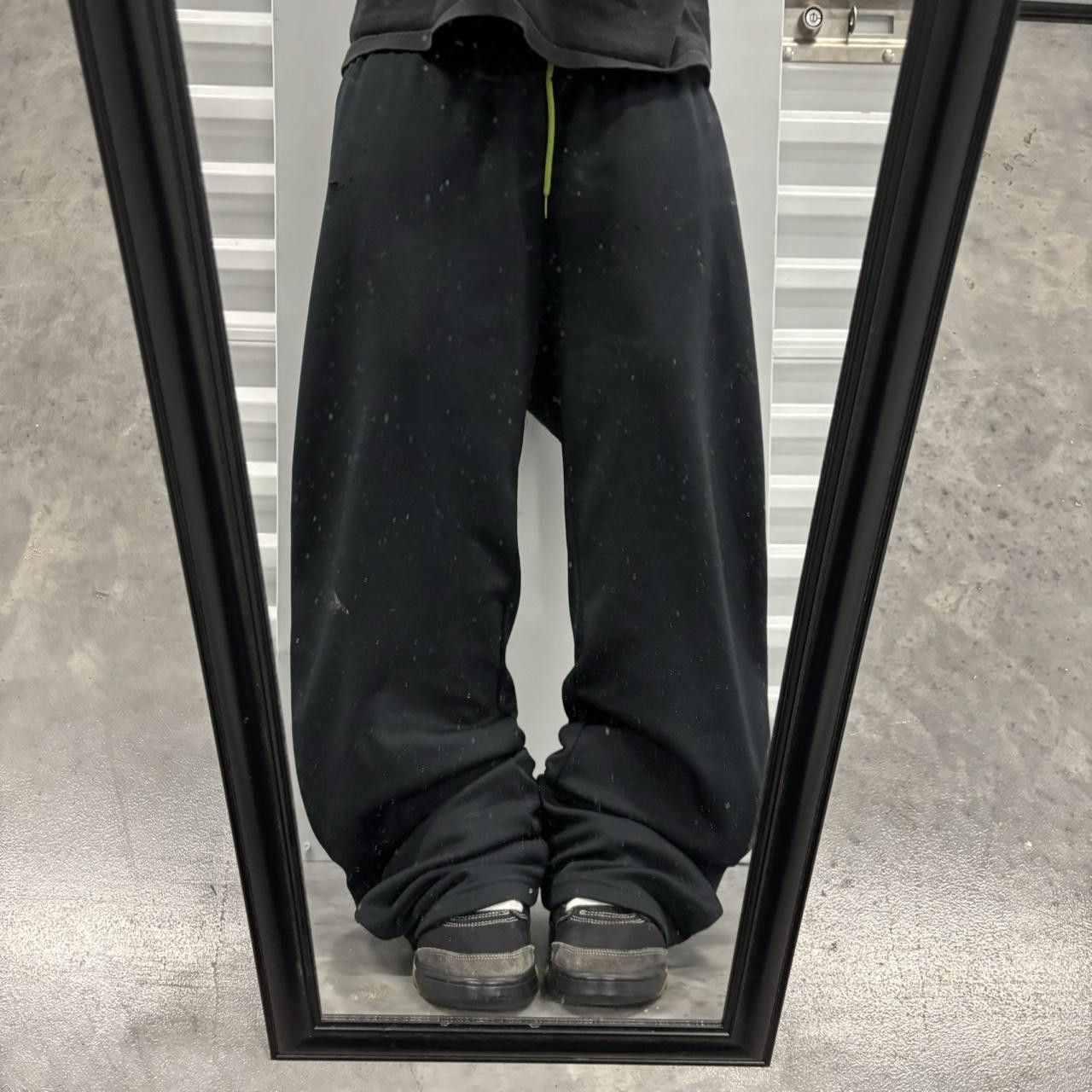 Japanese Brand × Vintage Crazy Vintage Y2K/2000s Baggy Black Skater Streetwear Track Pants! Size US 32 / EU 48 - 1 Thumbnail