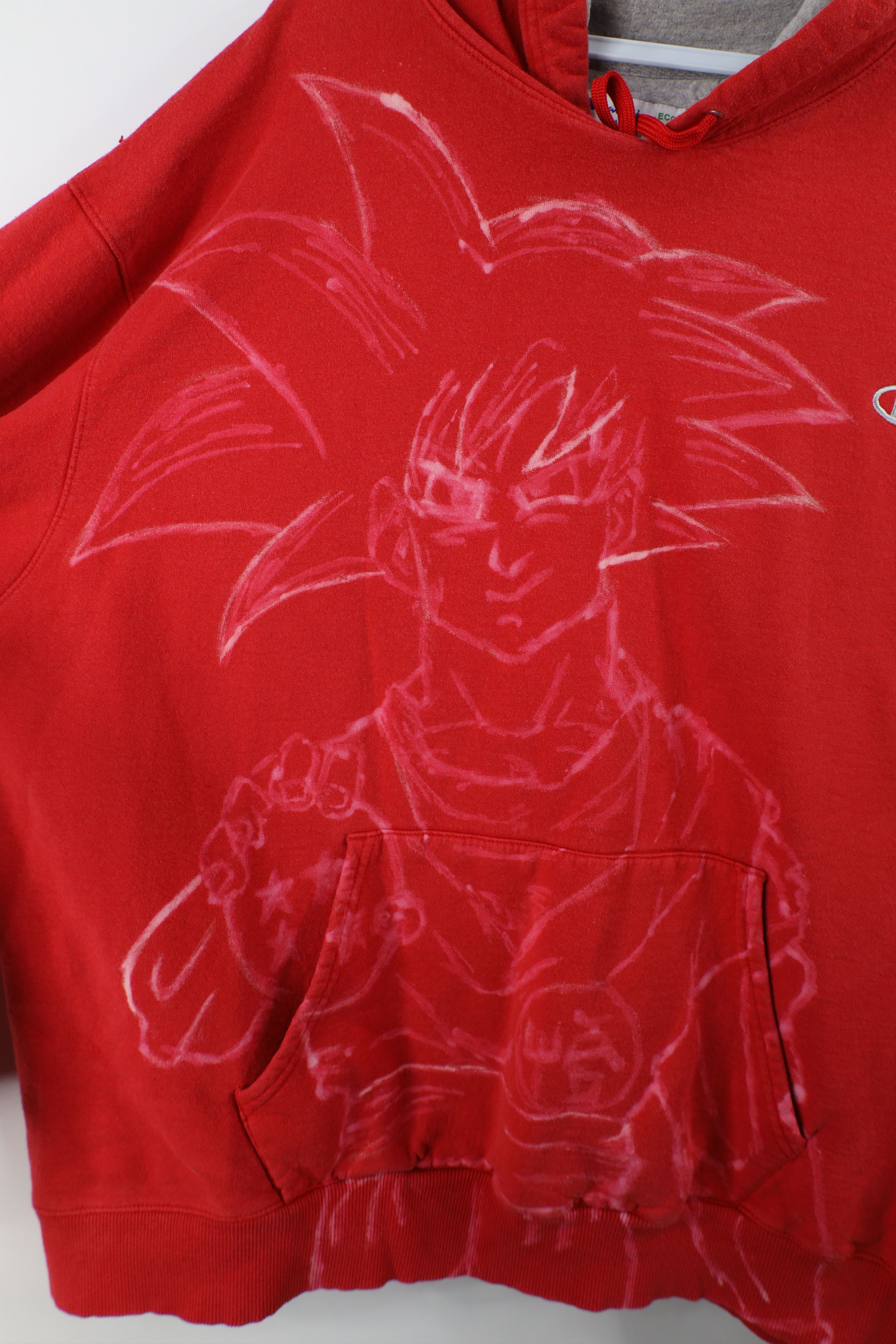 Champion × Vintage Vintage Champion Dragon Ball Z Goku Fire Flames Sweatshirt Size US XXL / EU 58 / 5 - 7 Thumbnail