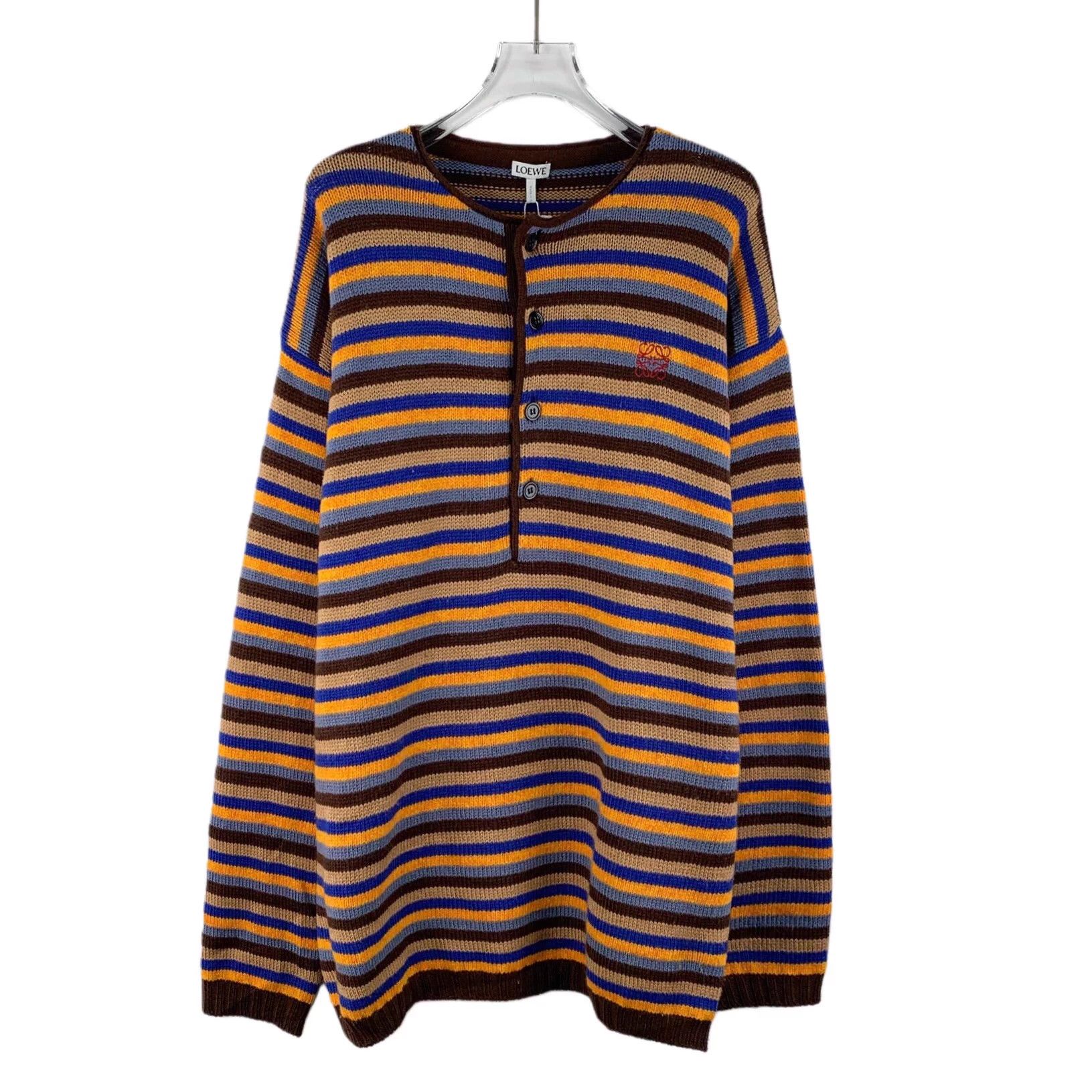 Loewe KM1036 Loewe Embroidered Wool Long-Sleeve Knit Sweater Size US M / EU 48-50 / 2 - 1 Thumbnail
