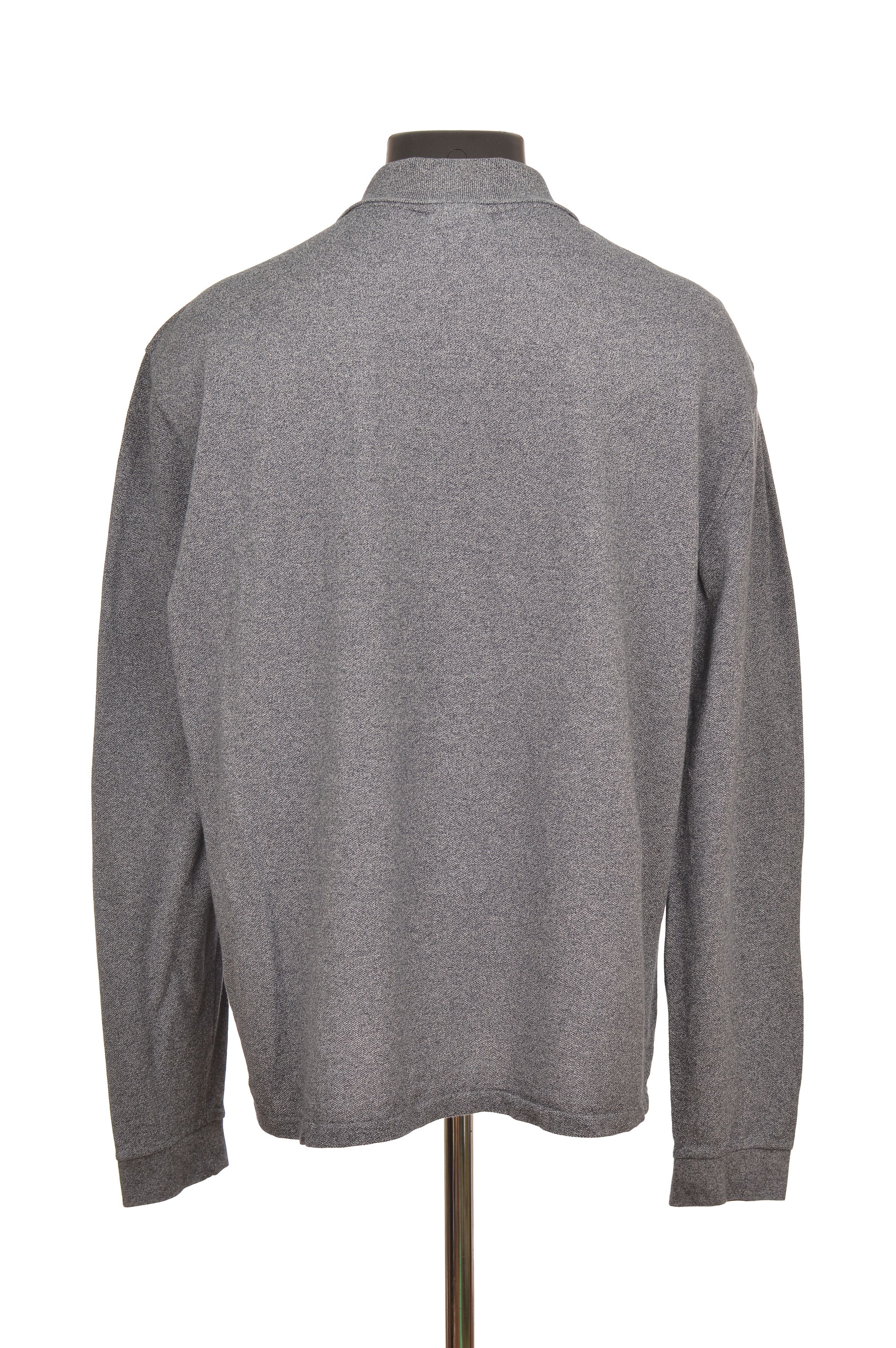 Lacoste Lacoste L1313 Classic Fit Long Sleeve Gray/Blue Polo Shirt Size US XXL / EU 58 / 5 - 4 Thumbnail