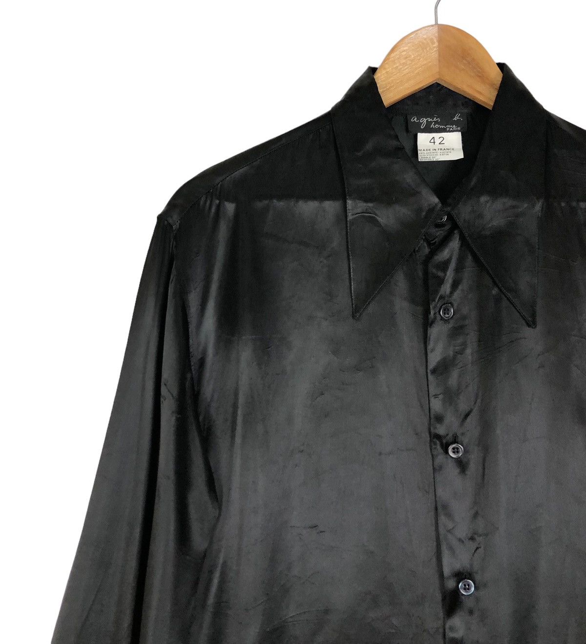Vintage × agnes b. Rayon Agnes B Black Button Ups Shirt Size US XS / EU 42 / 0 - 6 Thumbnail