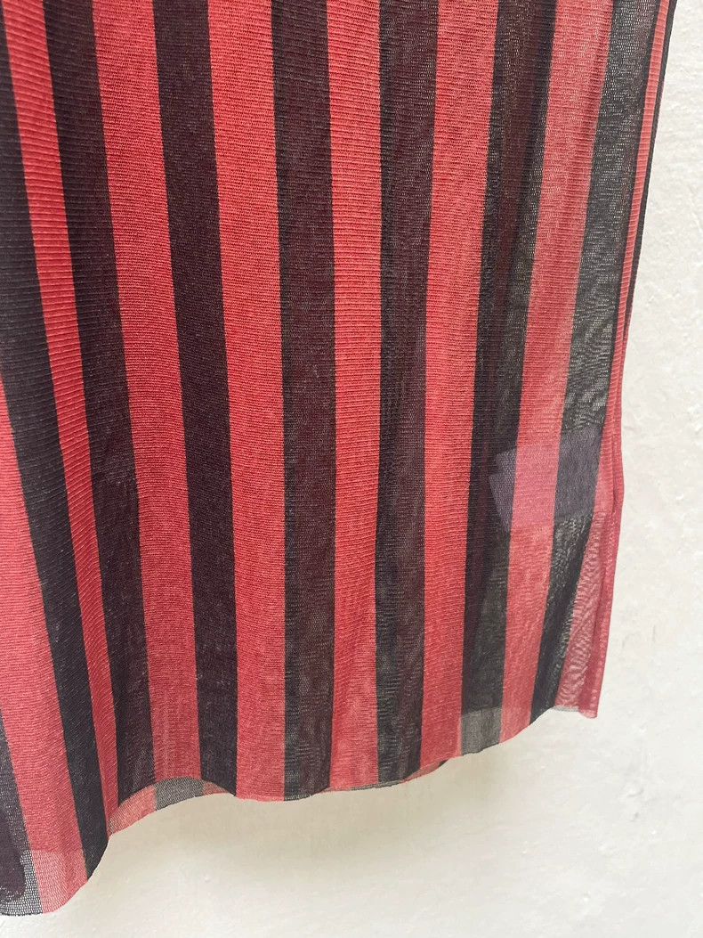 Jean Paul Gaultier Jean Paul Gaultier Striped Chinese knot gauze vest 2504-Nex Size US M / EU 48-50 / 2 - 6 Thumbnail