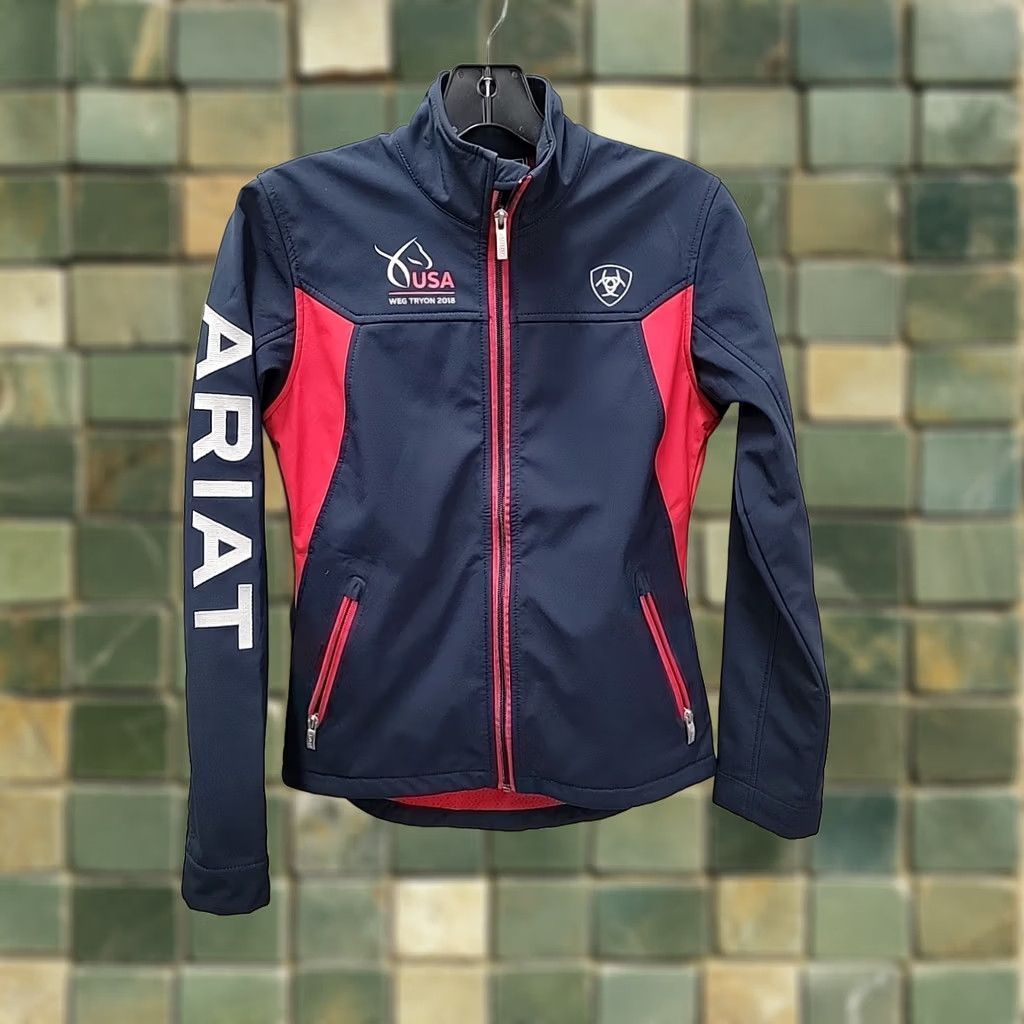 Ariat Ariat Womens XS Jacket Softshell Zip Multicolor Logo USA 18 Chest Short Length Regular Fit Mens Womens Girls? Size XS / US 0-2 / IT 36-38 - 1 Thumbnail