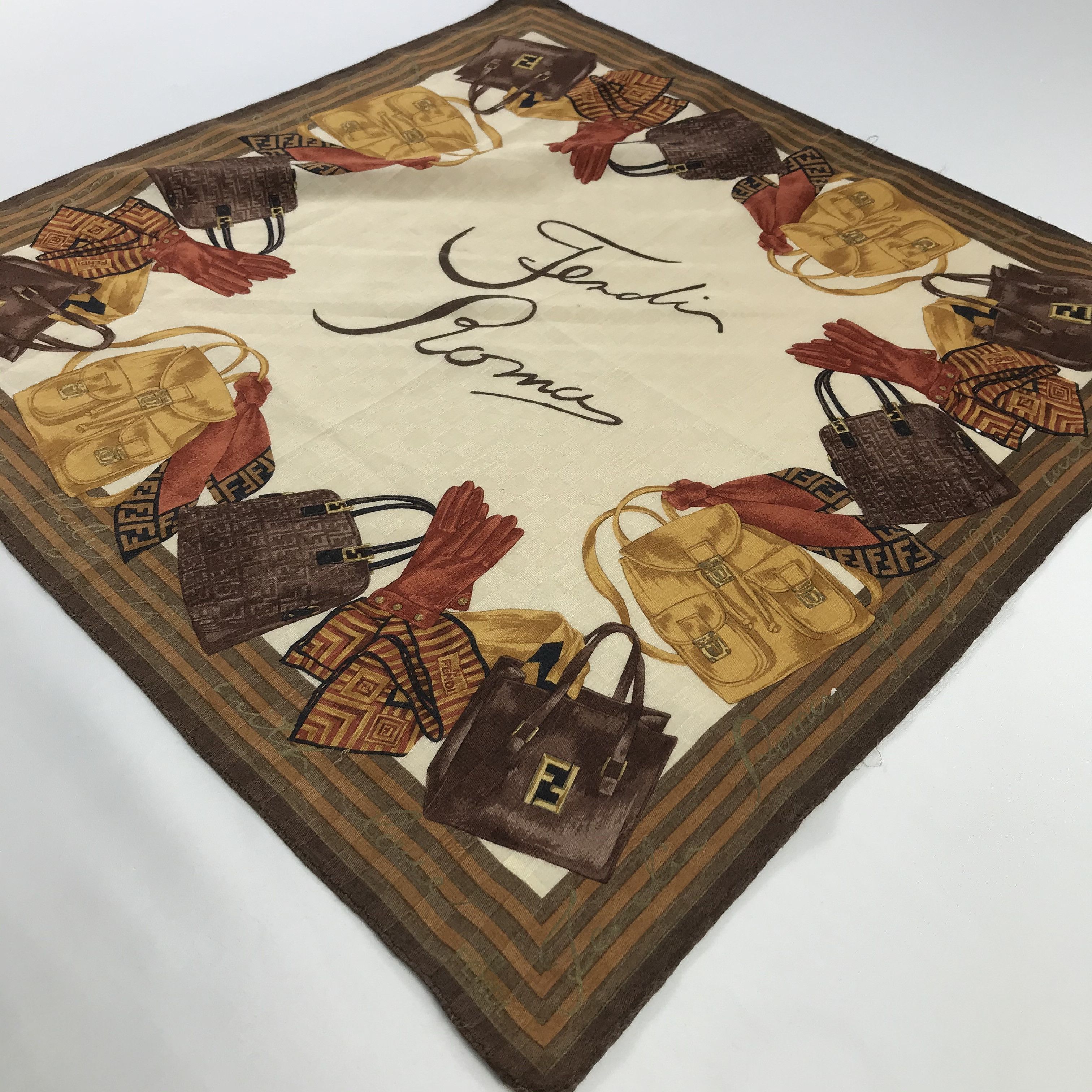 Vintage Vintage Fendi Bandana / Handkerchief / Neckerchief - S785 Size ONE SIZE - 2 Thumbnail