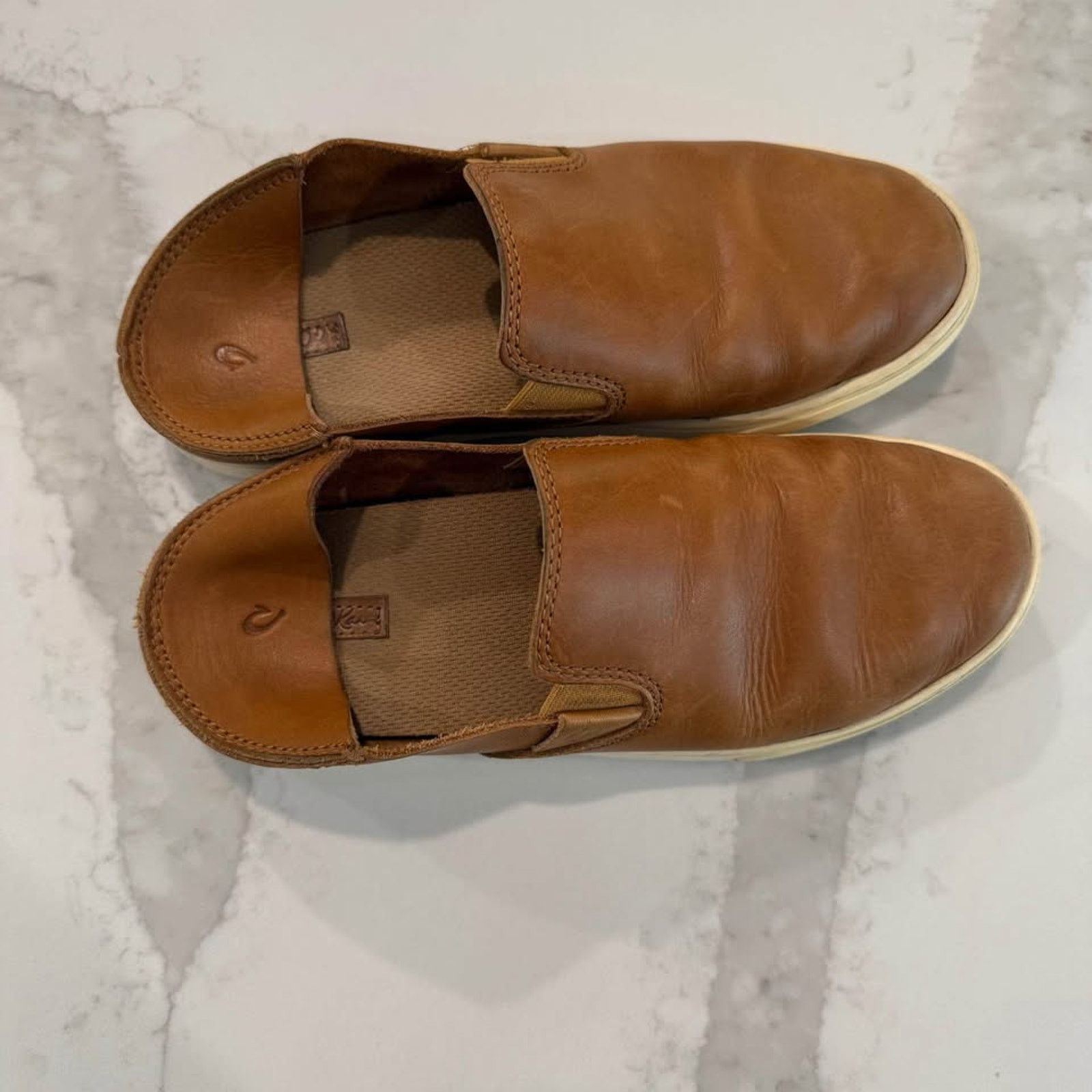 Olukai OluKai Pehuea Leather SlipOn Two Way Loafer Shoes Womens 7 Size US 7 / IT 37 - 8 Thumbnail