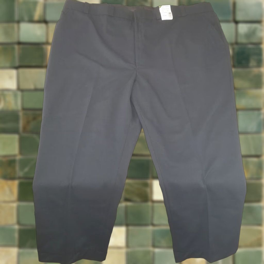 Vintage Horace Small Horace Pants Mens 52x28 Navy Work Pants Flat Front Slacks Blue Police EMT Firefighter Uniform Slacks MPN TA2286 Size US 36 / EU 52 - 1 Thumbnail