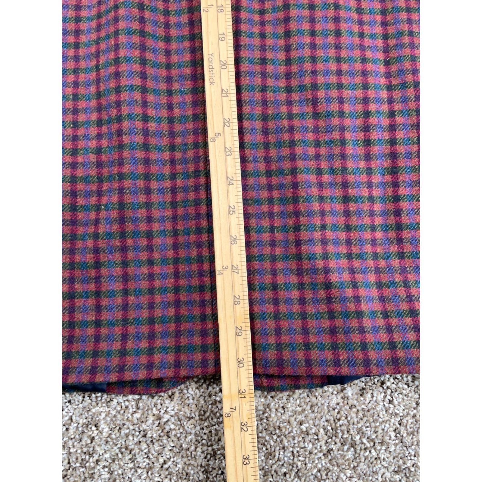 Gap VTG GAP Wool 3 Button Blazer Men’s Medium Red Green Blue Plaid Check Preppy Size 40R - 7 Thumbnail