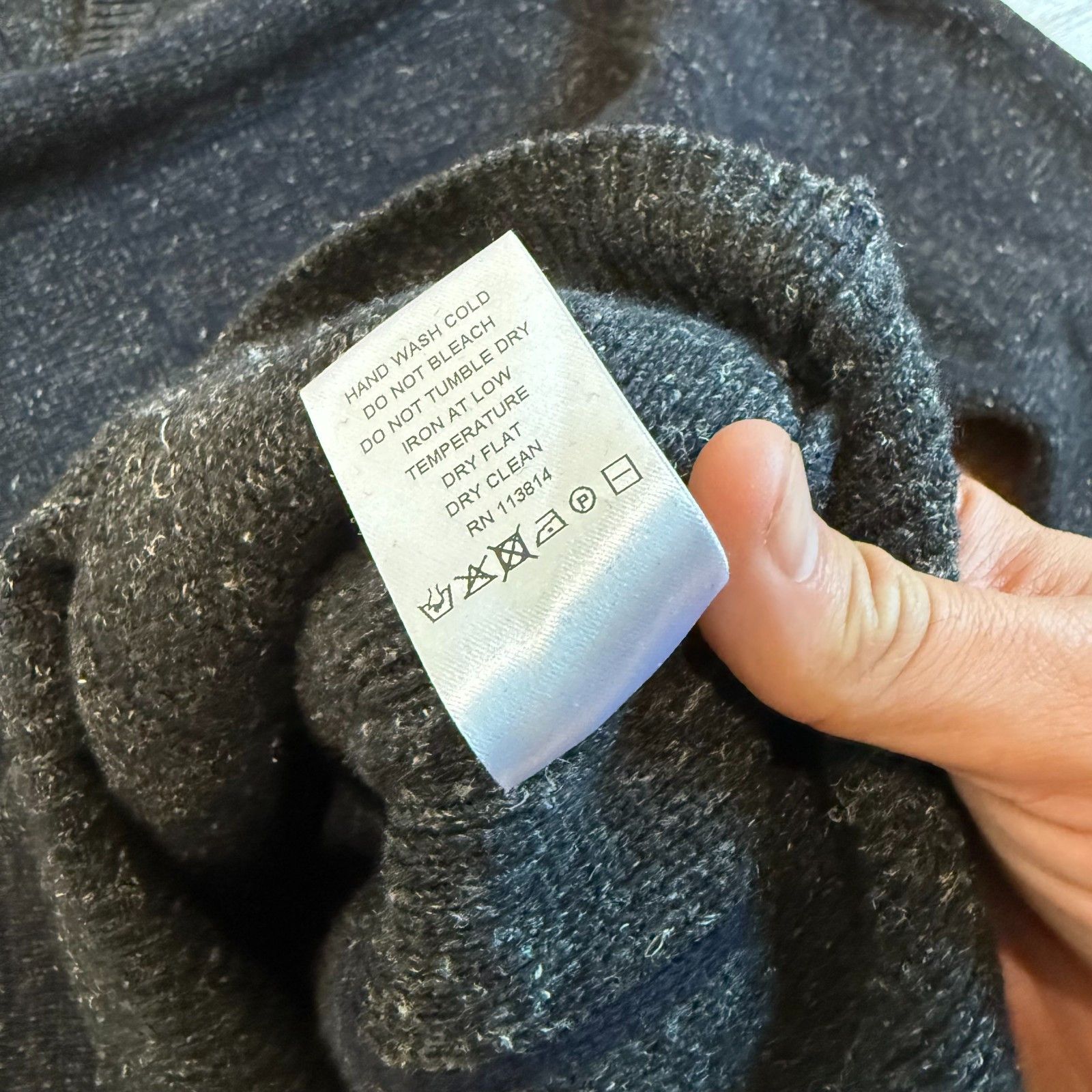 Billy Reid Billy Reid Wool & Linen Blend Knit Sweater in Charcoal Size US L / EU 52-54 / 3 - 3 Thumbnail