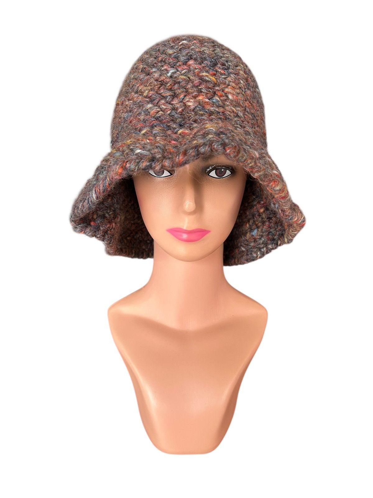 Kapital Crochet Knitted Handmade Hairy Beanie Hats Size ONE SIZE - 4 Thumbnail