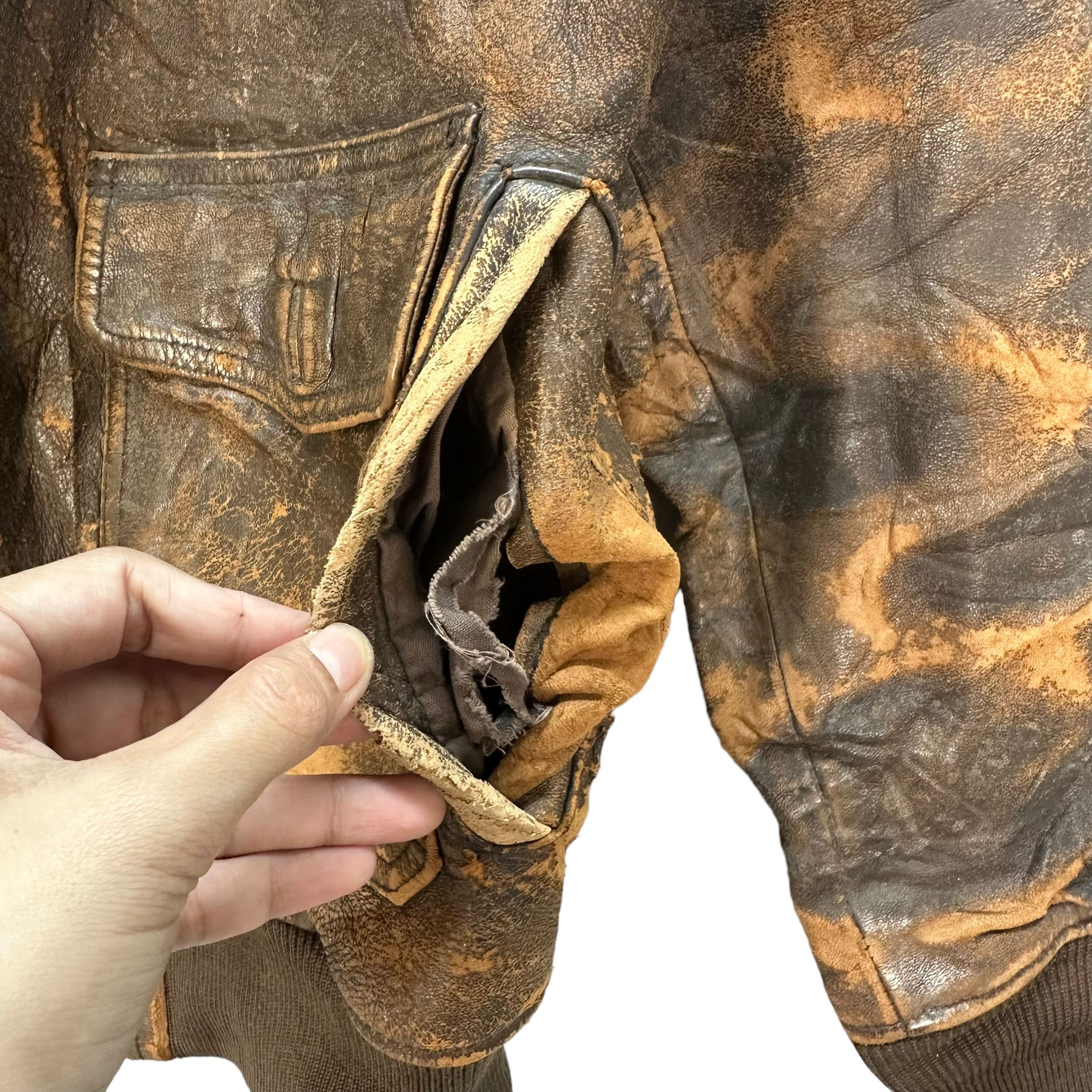 Harley Davidson TRASHED🔥 HARLEY DAVIDSON DISTRESSED LEATHER JACKET #8288 Size US M / EU 48-50 / 2 - 7 Thumbnail