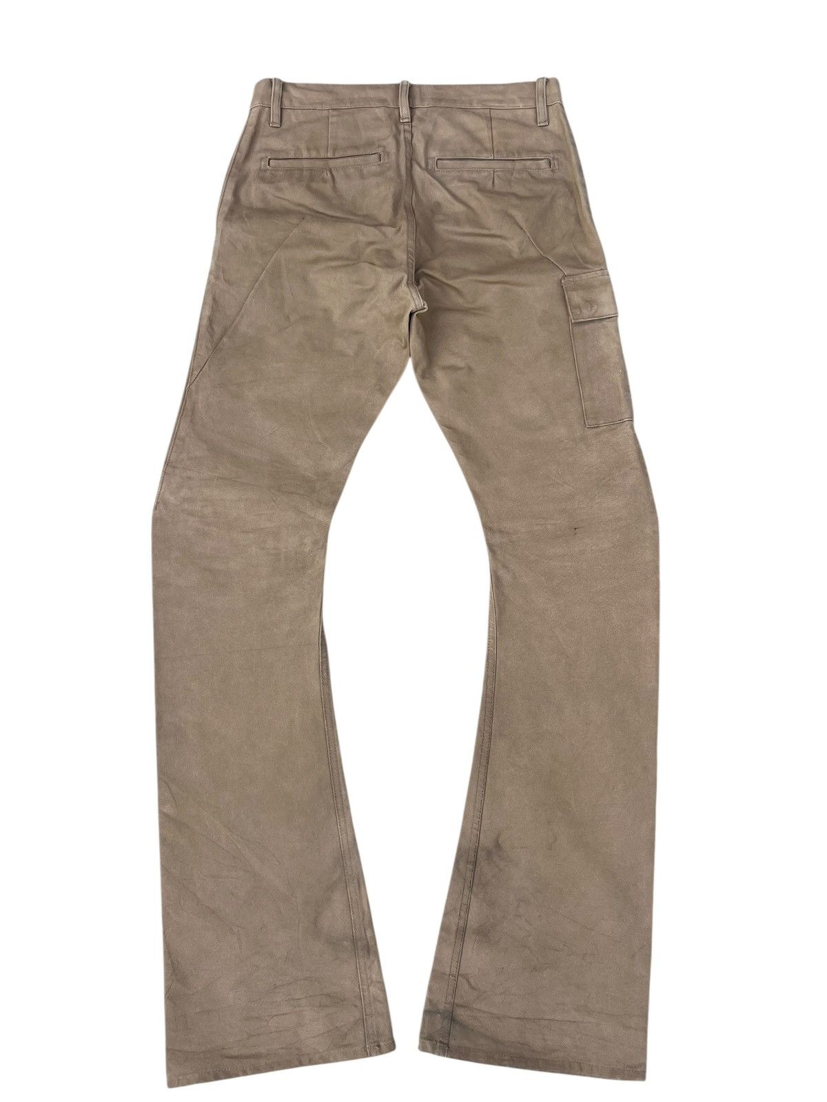 Kazuyuki Kumagai Attachment Attachment Japan Patina Waxed Cotton Duck Flare Cargo Pant Size US 29 - 14 Thumbnail