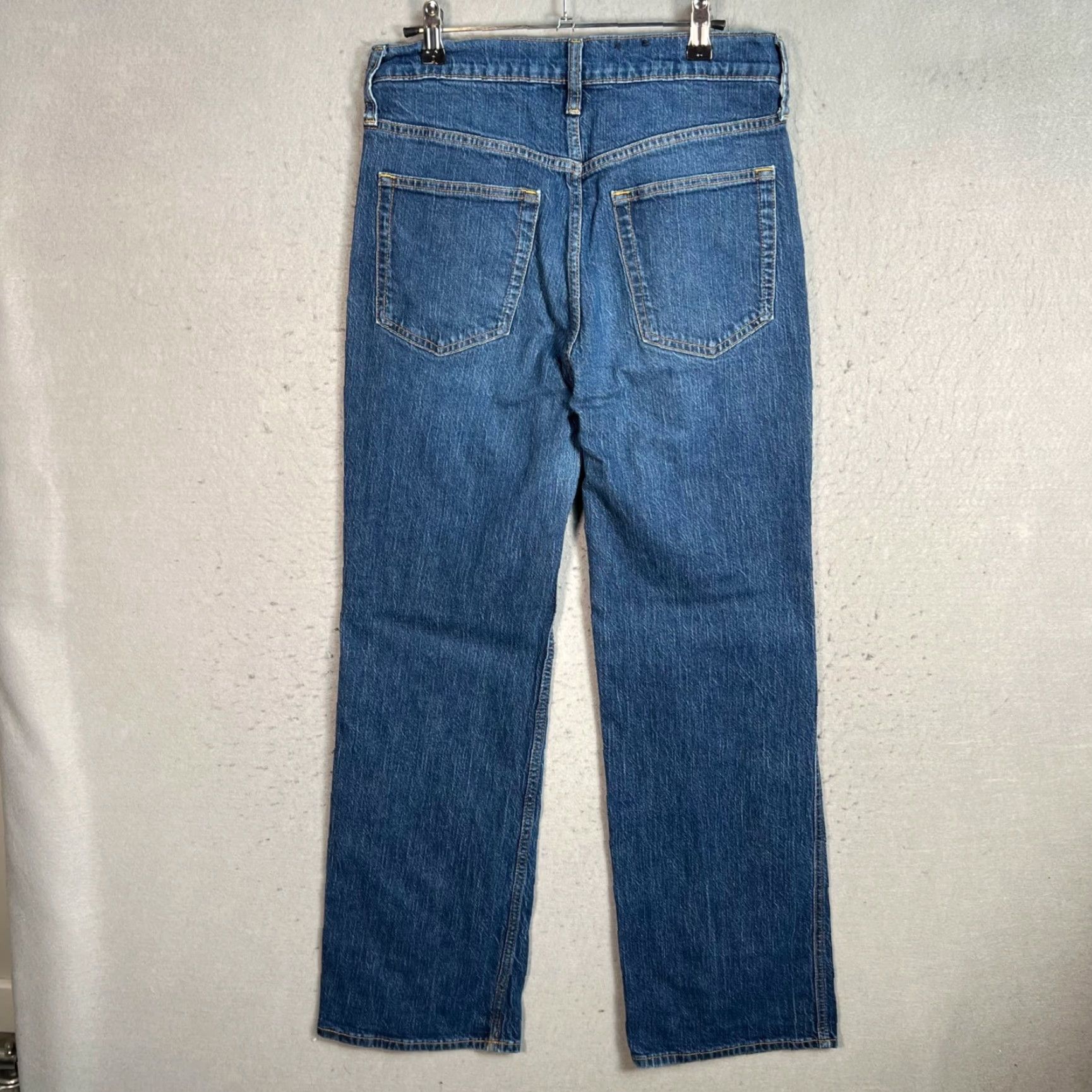 Gap Gap Flared Jeans Womens Size 6 28 Blue Denim High Rise Regular Fit Cotton Blend Size 28" / US 6 / IT 42 - 2 Thumbnail