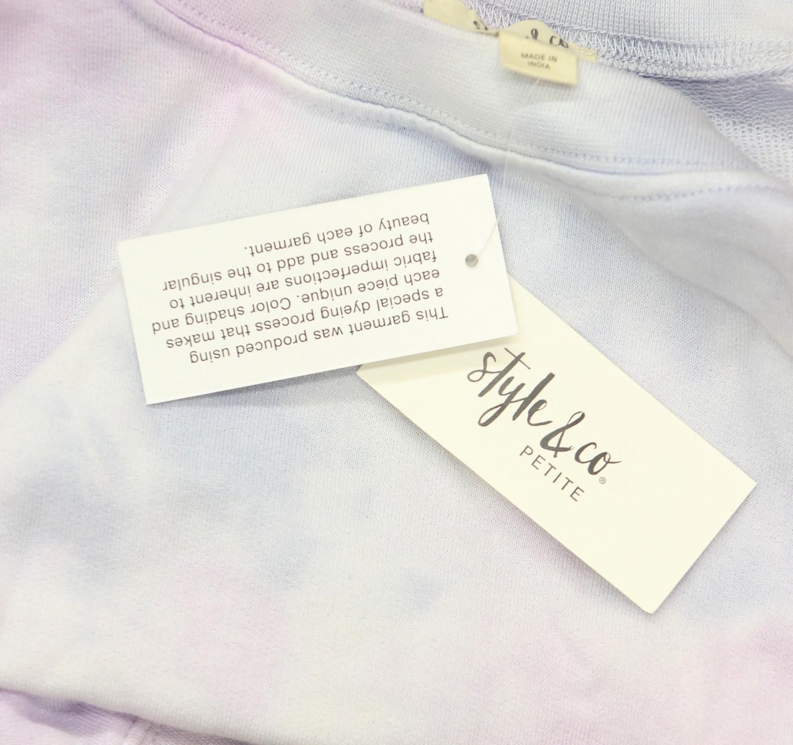 Style & Co Nwt Style & Co Terry Sweatshirt Cool Dye Purple / Multi Pxl Size XL / US 12-14 / IT 48-50 - 5 Thumbnail