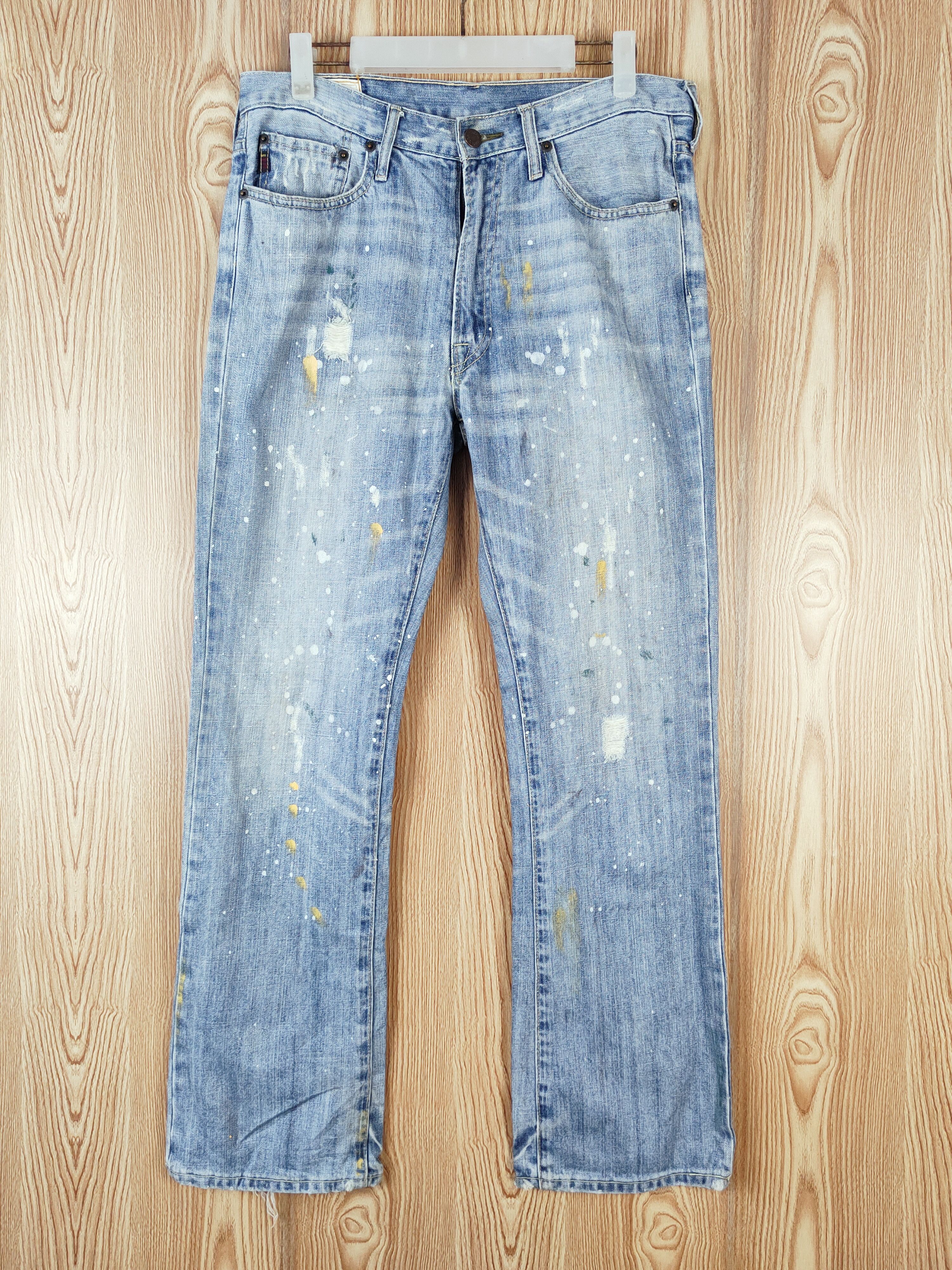 Abercrombie & Fitch × Vintage Vintage Abercrombie&Fitch Blue Distressed Ripped Jeans Size 33" - 1 Thumbnail