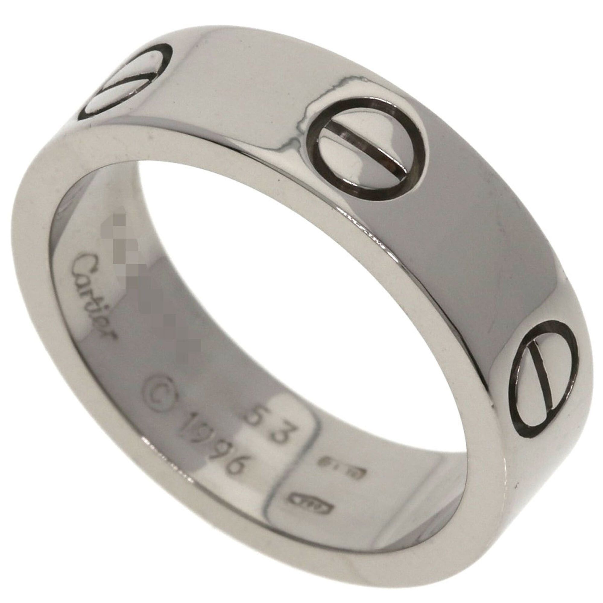 Cartier Cartier Love Ring #53, 18K White Gold, Women's Ring, CARTIER Size ONE SIZE - 1 Thumbnail