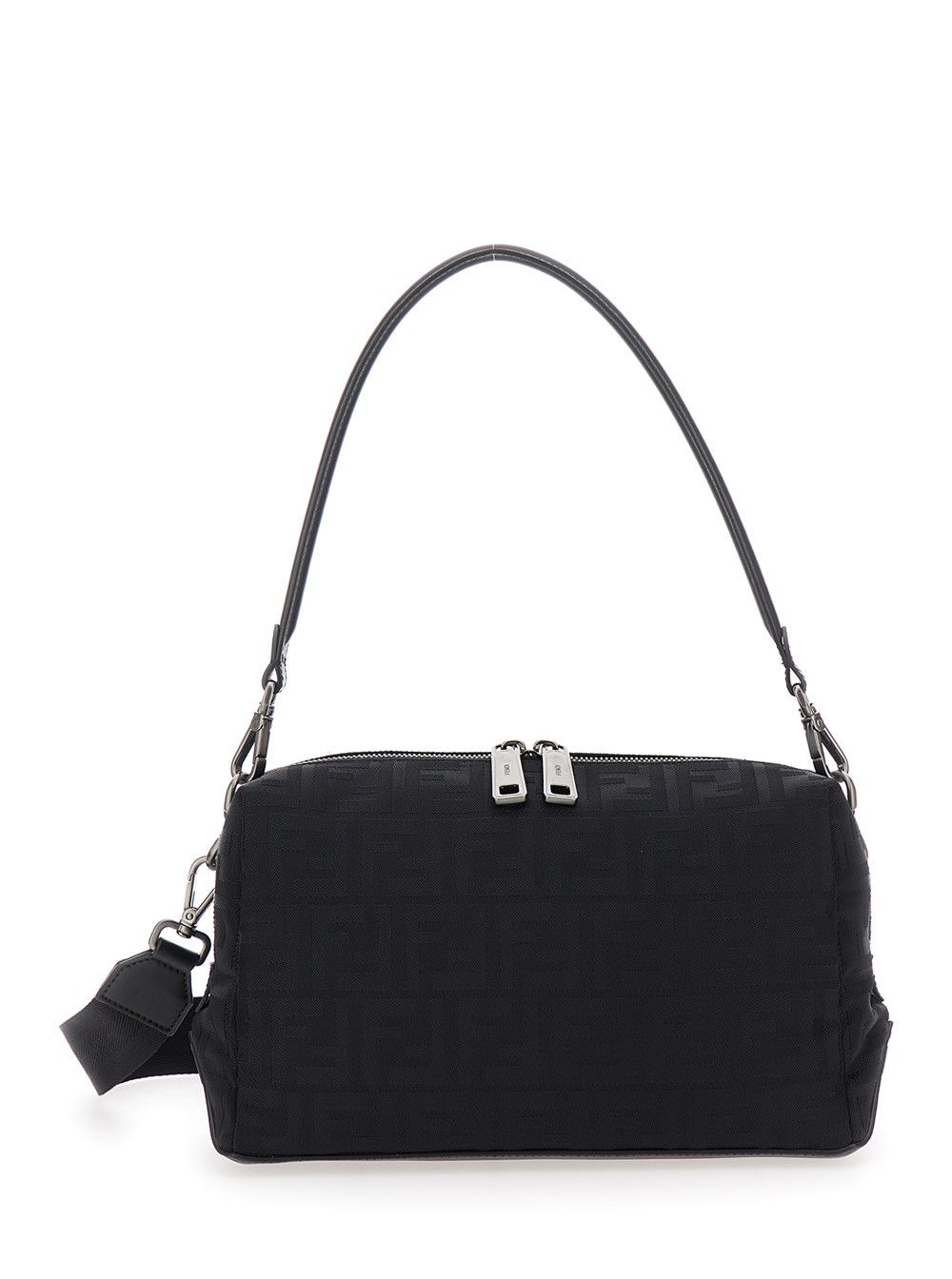 Fendi Black Shoulder Bag 'Lui Medium' with FF All-Over Motif in Tech Fabric for Men Size ONE SIZE - 1 Thumbnail