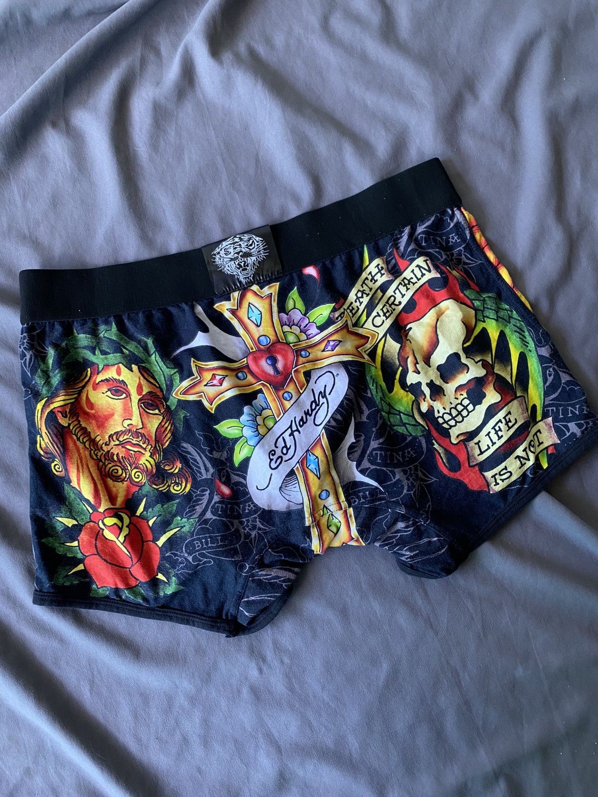 Designer × Ed Hardy Ed Hardy Tattoo Design Brief Boxer RARE Size 34 - 2 Thumbnail