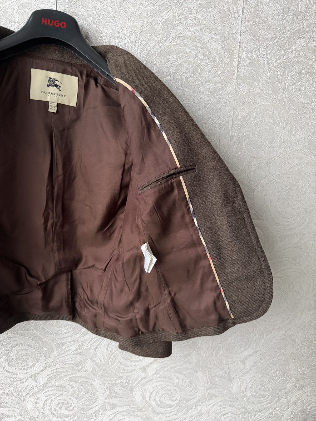 Burberry BURBERRY LONDON 100% Wool 1 Button Blazer Jacket US 8 Brown Size M / US 6-8 / IT 42-44 - 8 Thumbnail