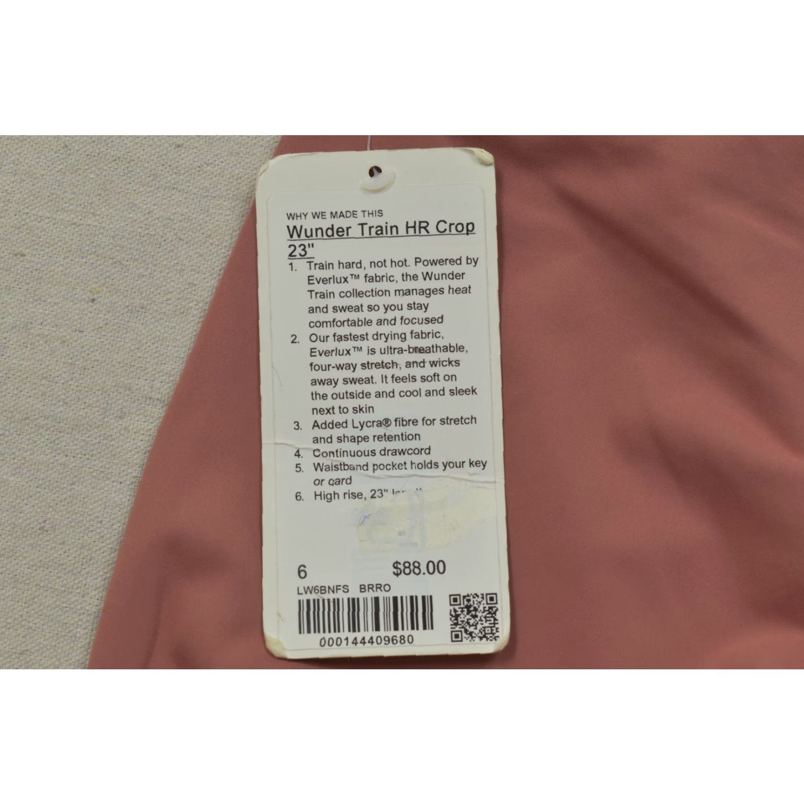 Lululemon Lululemon Wunder Train High Rise Crop 23 Everlux Leggings Brier Rose Size 6 Pink Womens Cropped Size 28" / US 6 / IT 42 - 7 Thumbnail