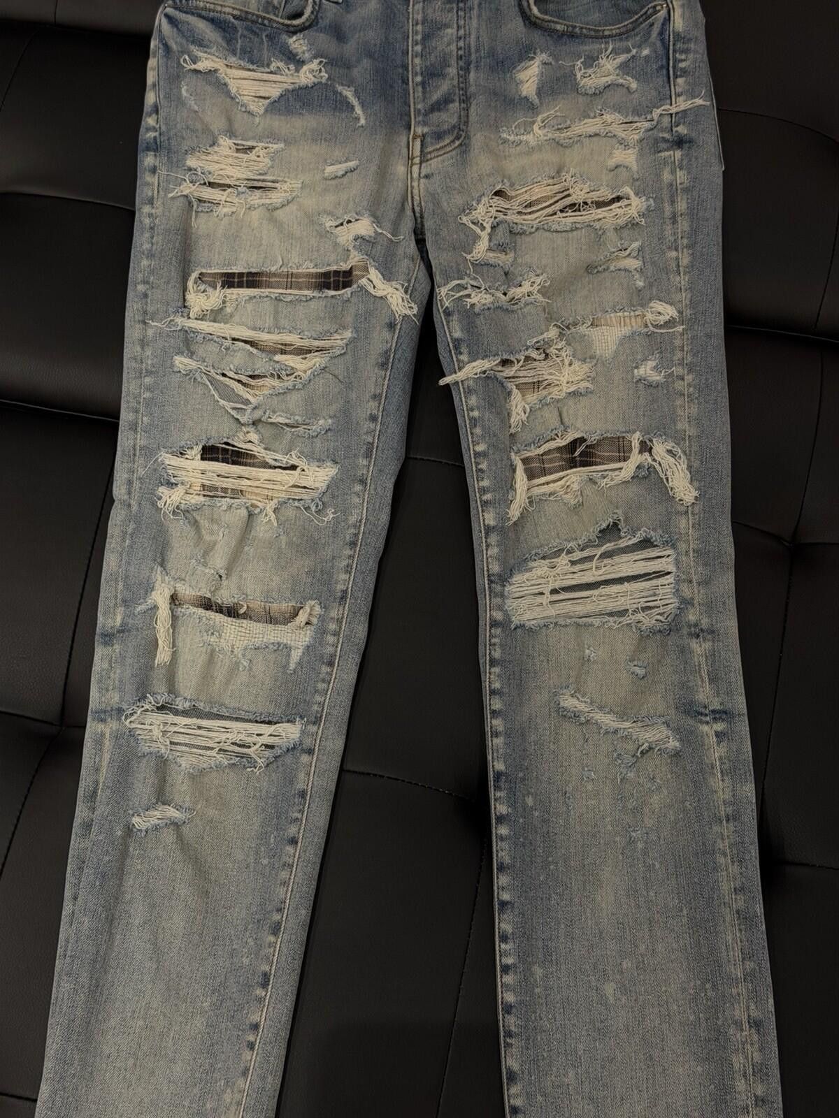 Amiri Size 31 - Amiri Blue Thrasher Jeans 100% Authentic Size US 31 - 2 Thumbnail