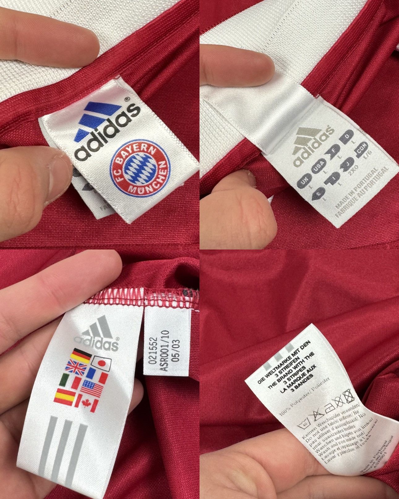 Adidas Adidas Bayern Men's Red White FC Bayern Munich Jersey Large Size US L / EU 52-54 / 3 - 2 Thumbnail