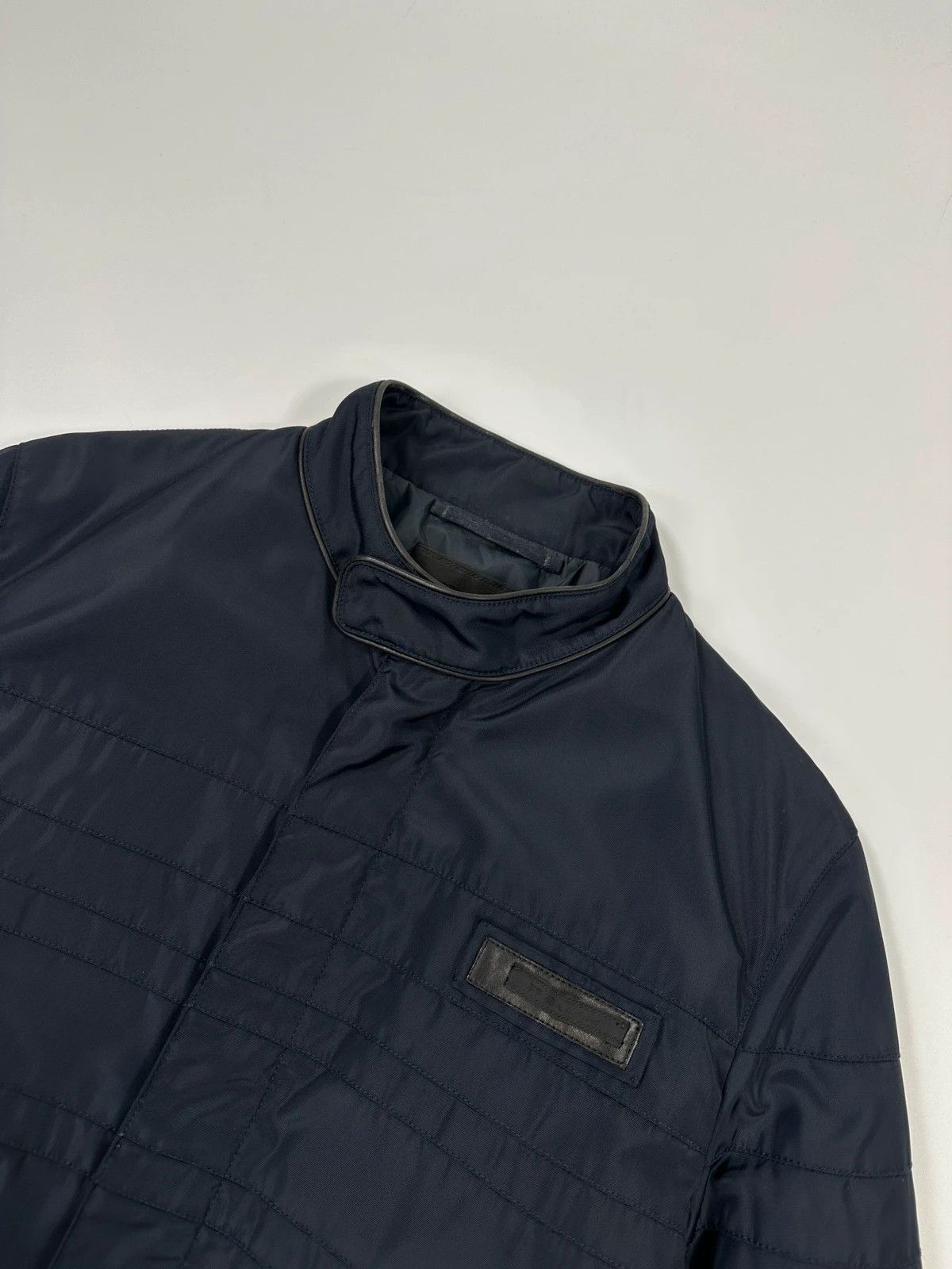 Prada Prada Milano FW07 Reinforced Navy Blue Nylon Bomber Jacket Size US S / EU 44-46 / 1 - 2 Thumbnail