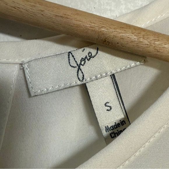 Joie Joie White Silk Short Sleeve Blouse with Pocket - Size Small Size S / US 4 / IT 40 - 5 Thumbnail