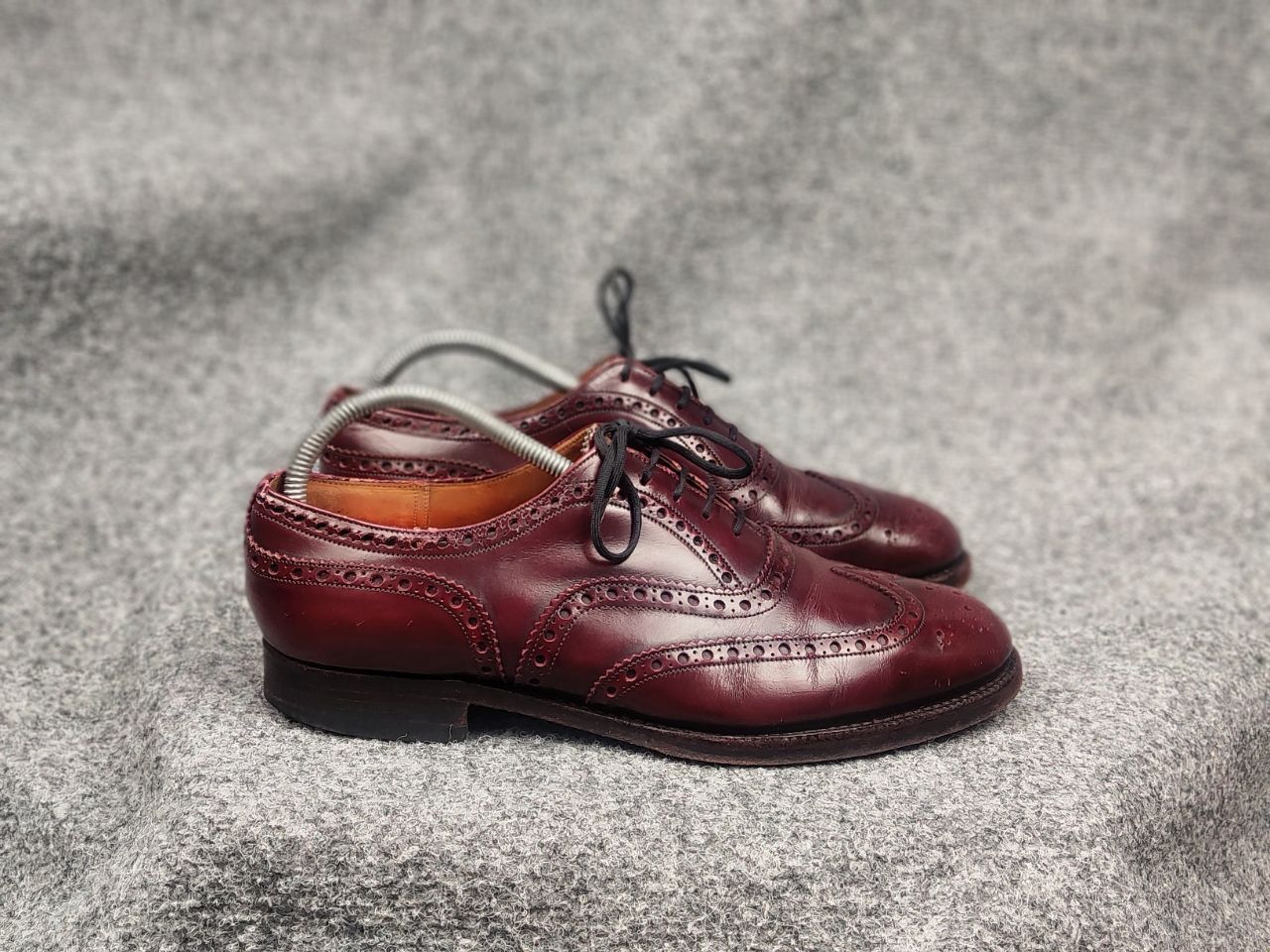 Church's Burwood Dark Burgundy Leather Wingtip Oxford Shoes