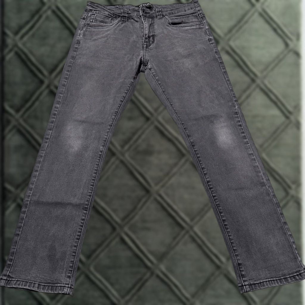 Kenneth Cole Kenneth Cole Jeans Men Gray Denim Slim Fit Low-Rise Zip Fly 32X30 Jeans Size US 32 / EU 48 - 1 Thumbnail