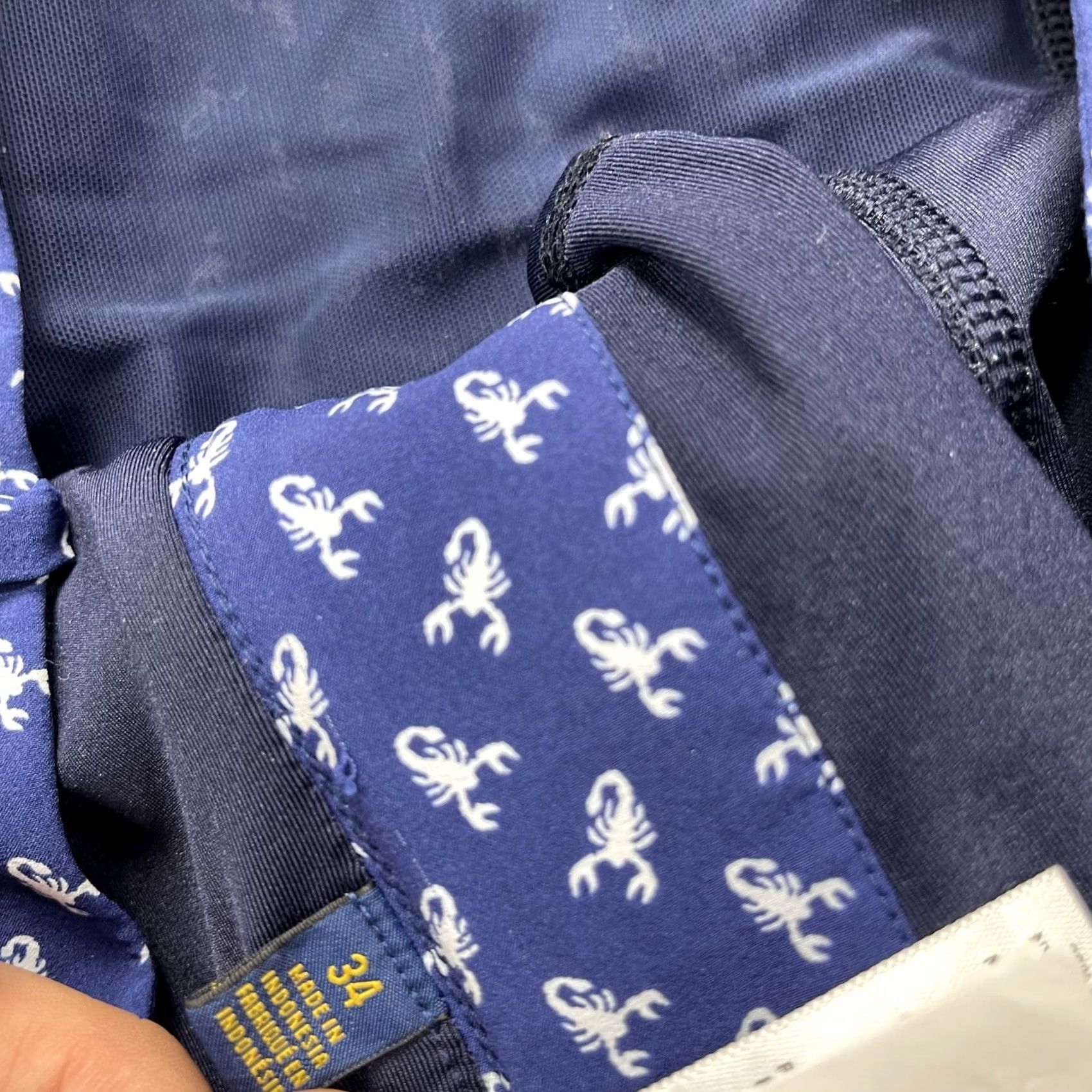 Ralph Lauren Ralph Lauren Polo Golf Shorts Mens 34 Blue Wicking Lined Logo Chino Casual Travel Mens 34 Blue Logo Louder Scorpion Pattern Geometric Size US S / EU 44-46 / 1 - 6 Thumbnail