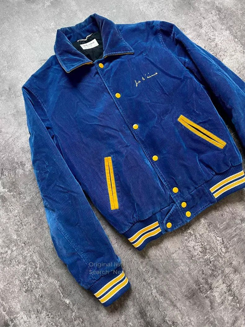 Saint Laurent Paris Saint Laurent Paris Blue Corduroy Print Insulated Baseball Size US S / EU 44-46 / 1 - 2 Thumbnail