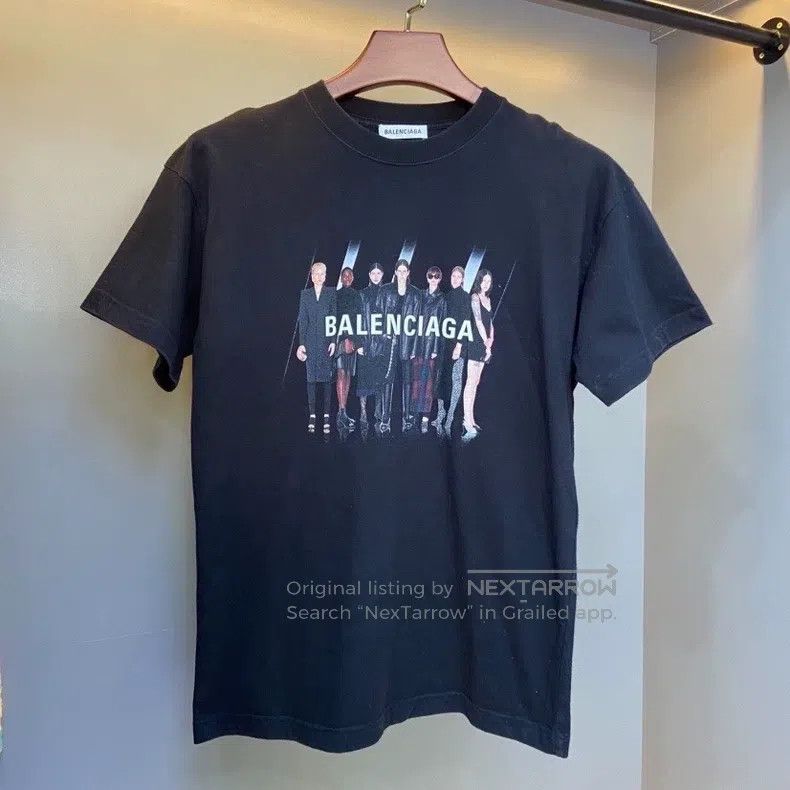 Balenciaga Balenciaga Logo Printed Retro Drop Shoulder Short Sleeve T Size US XS / EU 42 / 0 - 1 Thumbnail