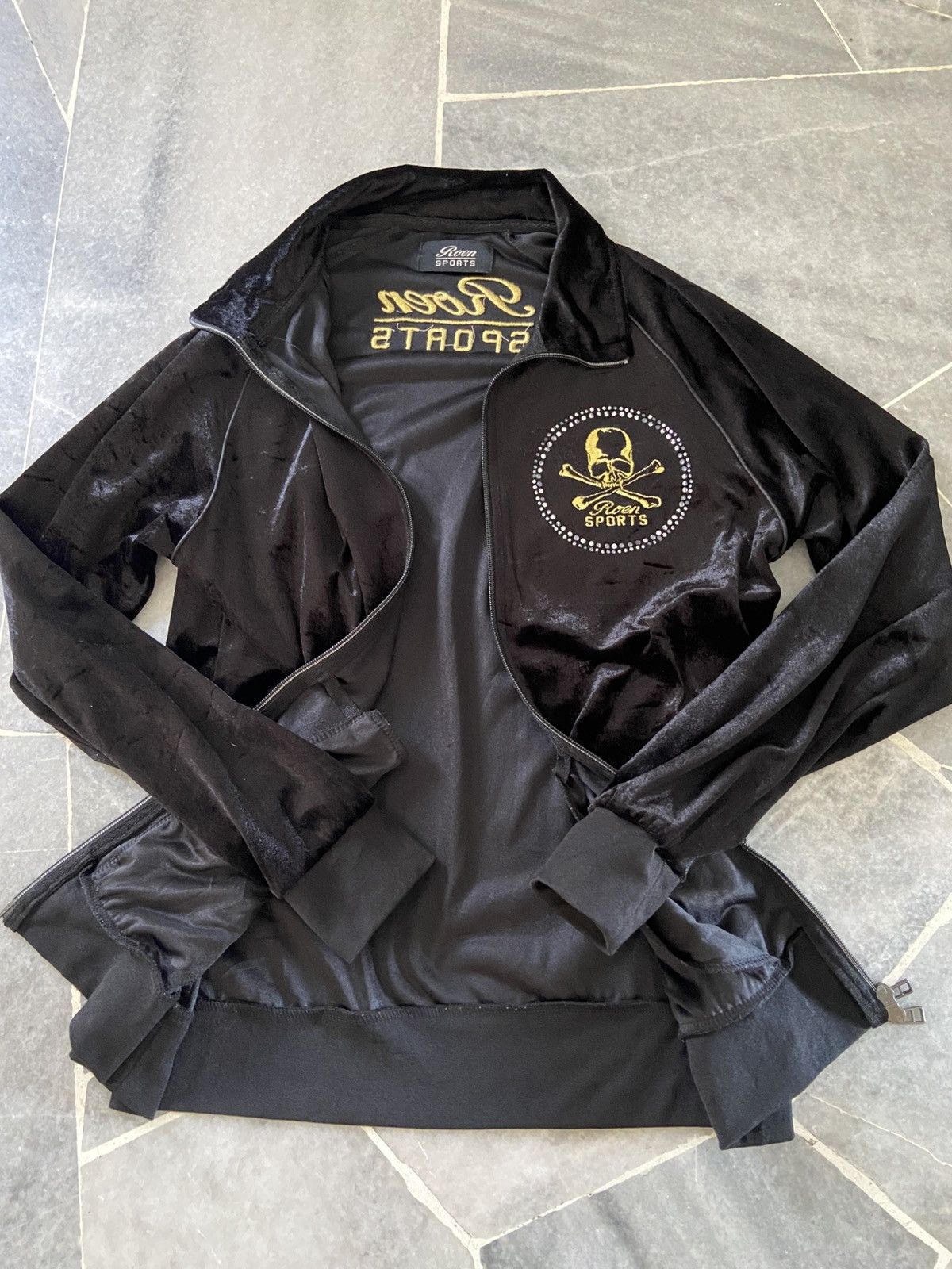 Japanese Brand 2000s Roen Velvet Black Jacket Size US M / EU 48-50 / 2 - 8 Thumbnail