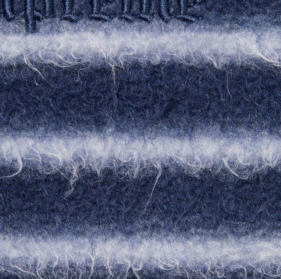 Supreme Supreme fw23 blue and white stripe zip up with hood fuzzy Size US M / EU 48-50 / 2 - 3 Thumbnail