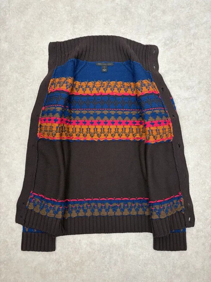 Marc Jacobs Marc Jacobs Colorful Brown Wool Cardigan Size US L / EU 52-54 / 3 - 7 Thumbnail