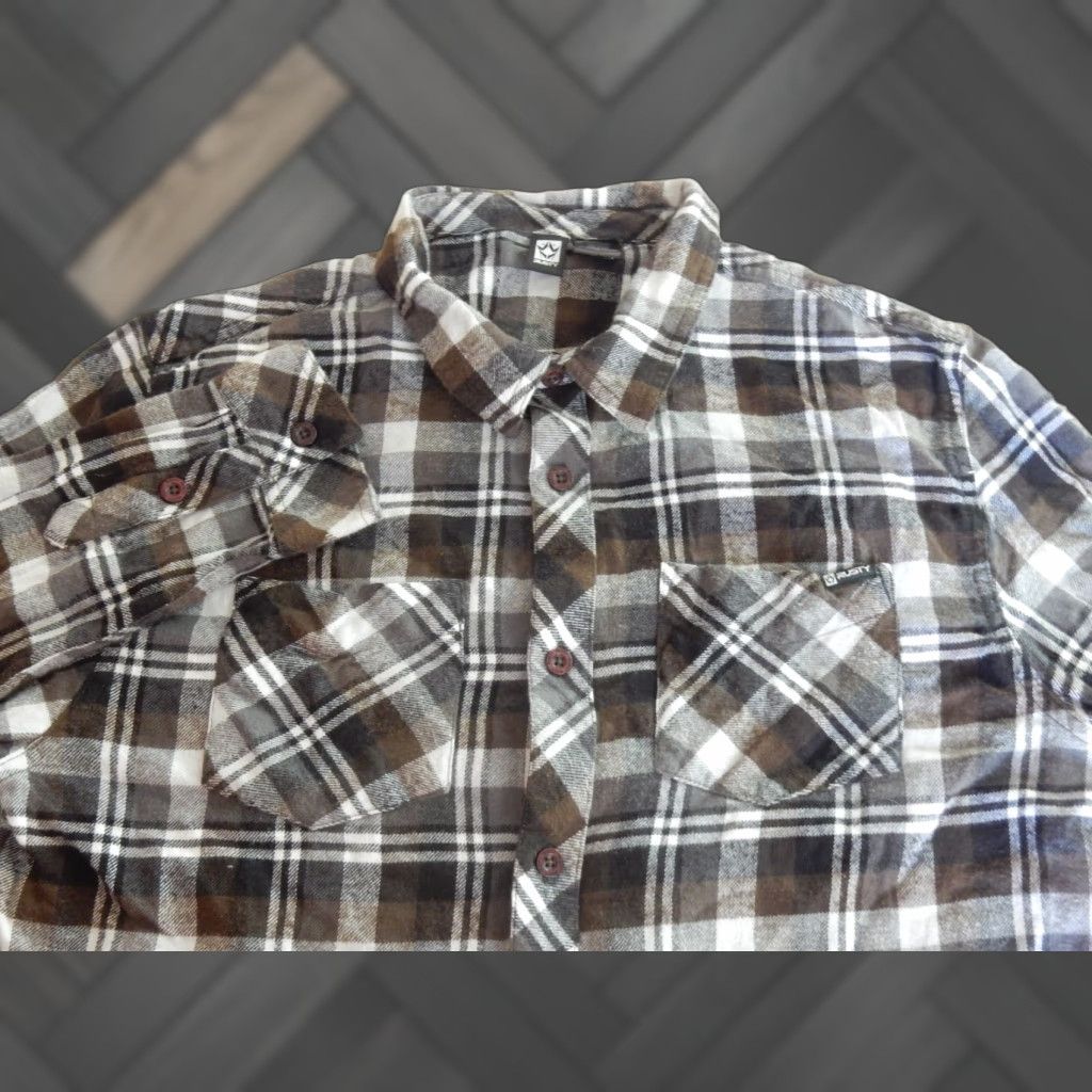 Rusty RUSTY Shirt Men Long Sleeve Button-Up Plaid Flannel L Black Cotton" Size US L / EU 52-54 / 3 - 1 Thumbnail