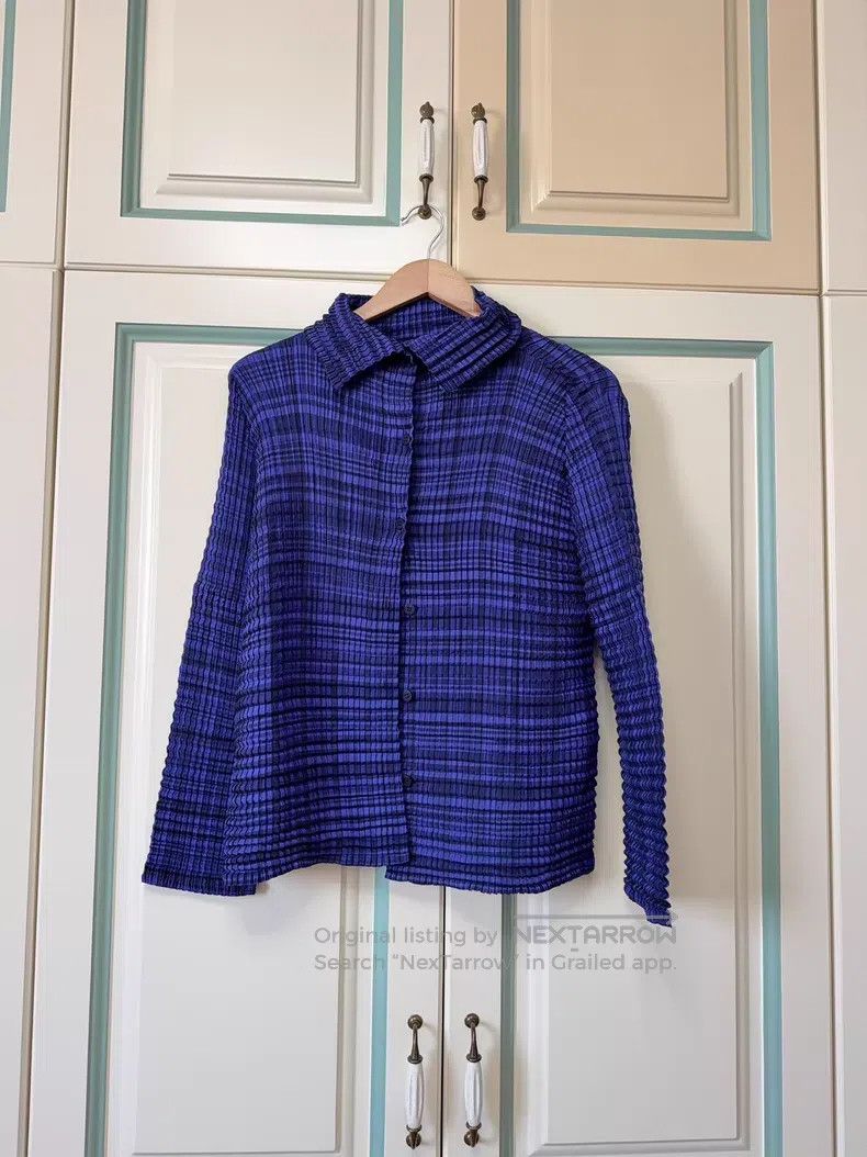 Issey Miyake Issey Miyake Long Sleeve Cardigan Jacket Purple Size S / US 4 / IT 40 - 1 Thumbnail