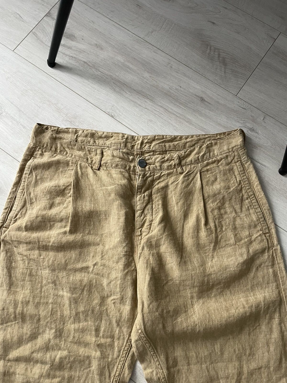 Freitag Vintage Freitag E554 Male Linen Beige Pants Size US 33 - 3 Thumbnail