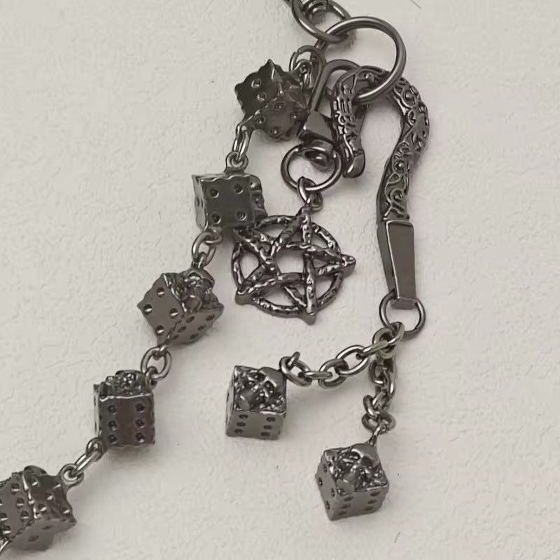 Vintage Dice and Skulls Rock Wallet Chain Size ONE SIZE - 6 Thumbnail