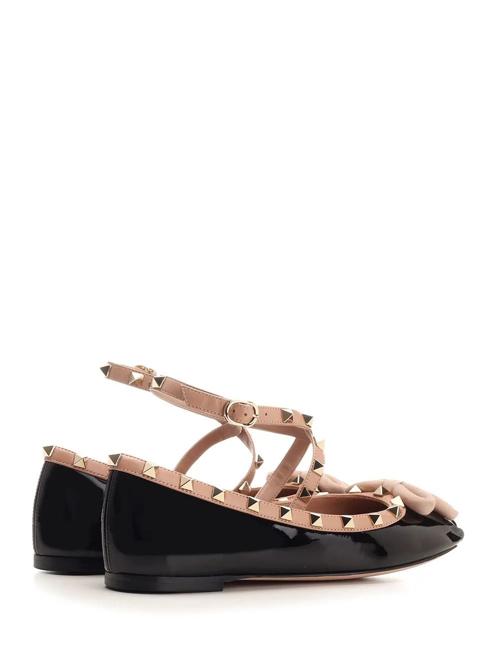 Valentino o1s22i1n0924 Rockstud Patent Leather Ballerina Flats Size US 6 / IT 36 - 3 Thumbnail