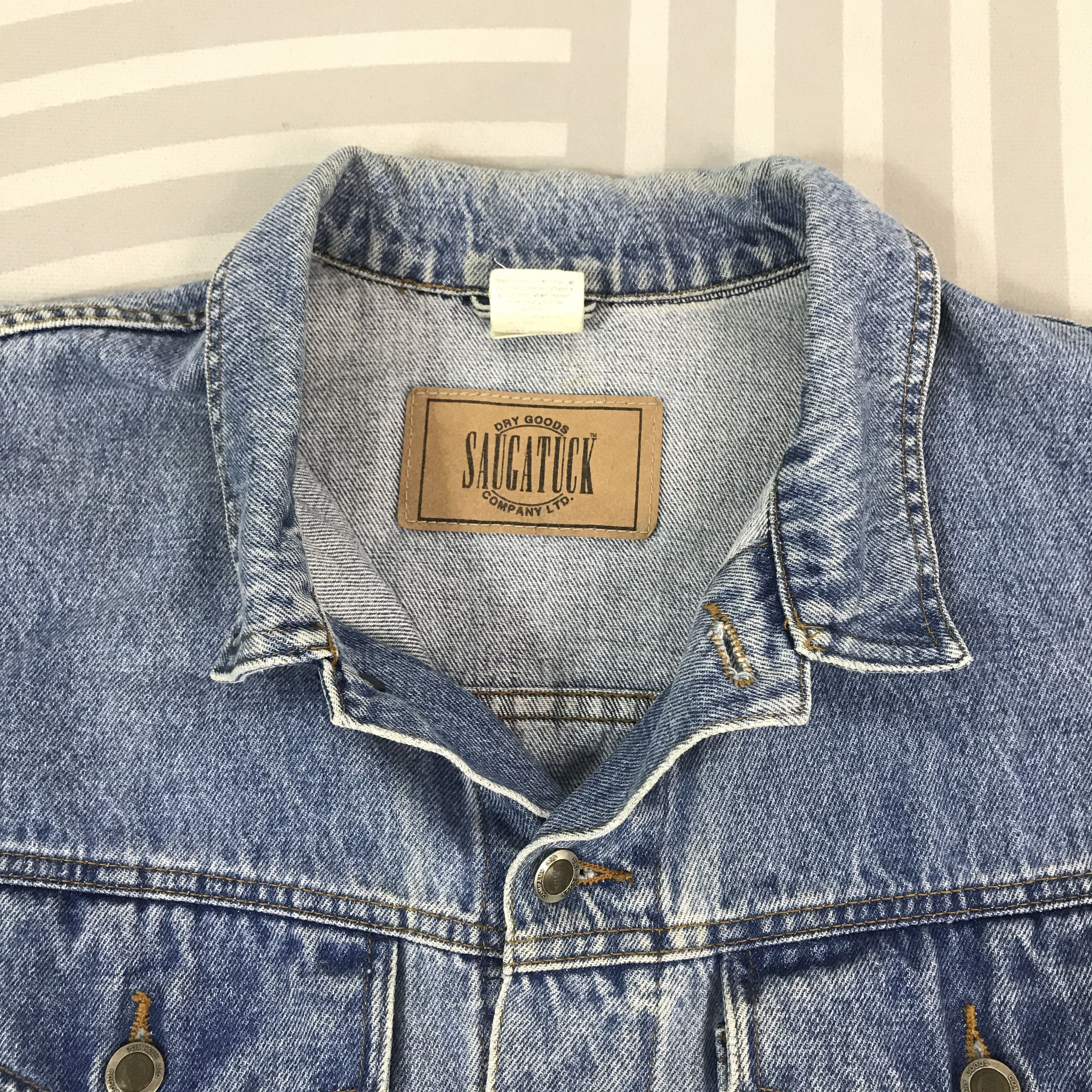 Vintage Vintage Saugatuck Denim Tracker style Jacket K67B4 Size US XL / EU 56 / 4 - 5 Thumbnail