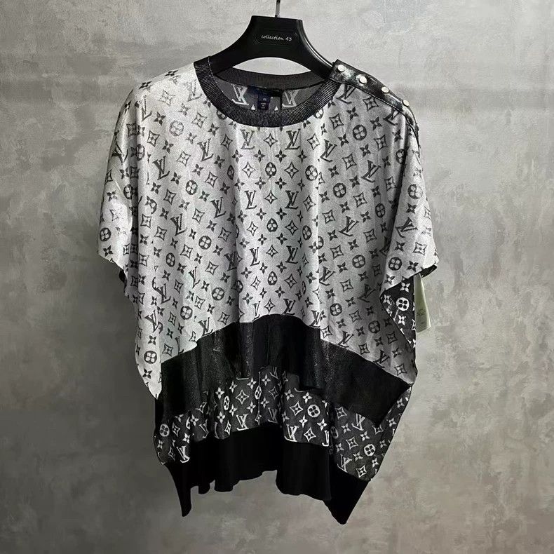 Louis Vuitton Louis Vuitton Black/gray color-block full-print graphic pr Size XS / US 0-2 / IT 36-38 - 1 Thumbnail